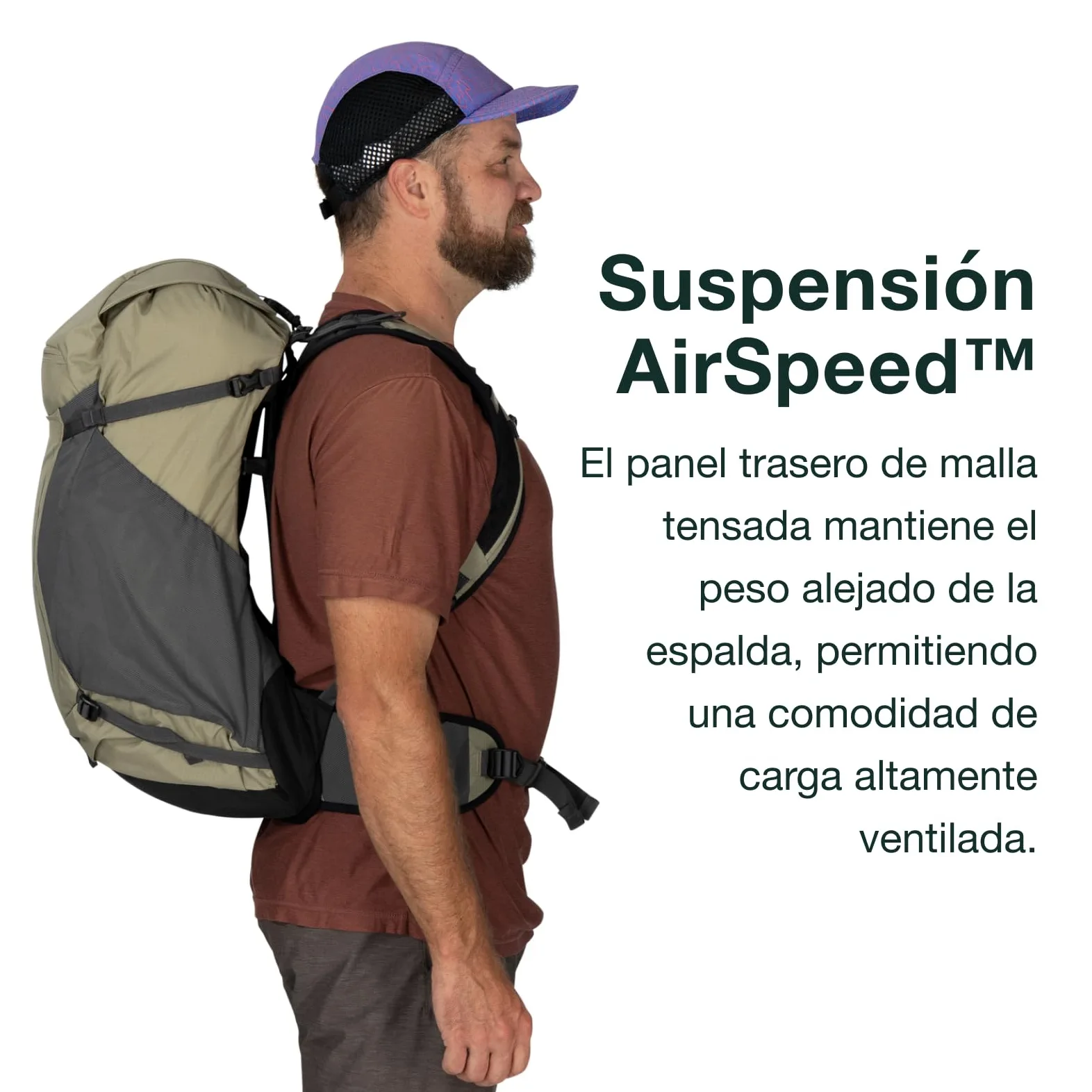 Osprey Hikelite Mochila de senderismo unisex, 32L, Graphite Purple