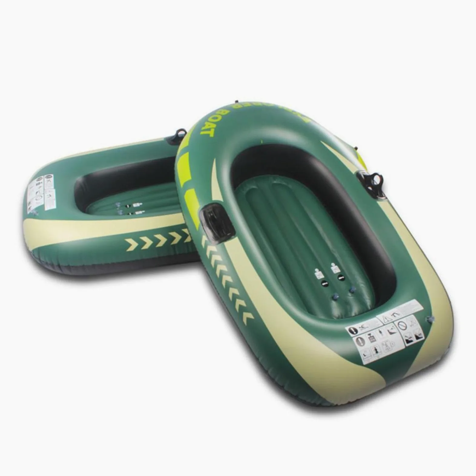 Kayak/canoa inflable 1-2 plazas PVC resistente - Barco Plegable Soportes Paletas |, Lago, Playa, Camping, Fácil transporte