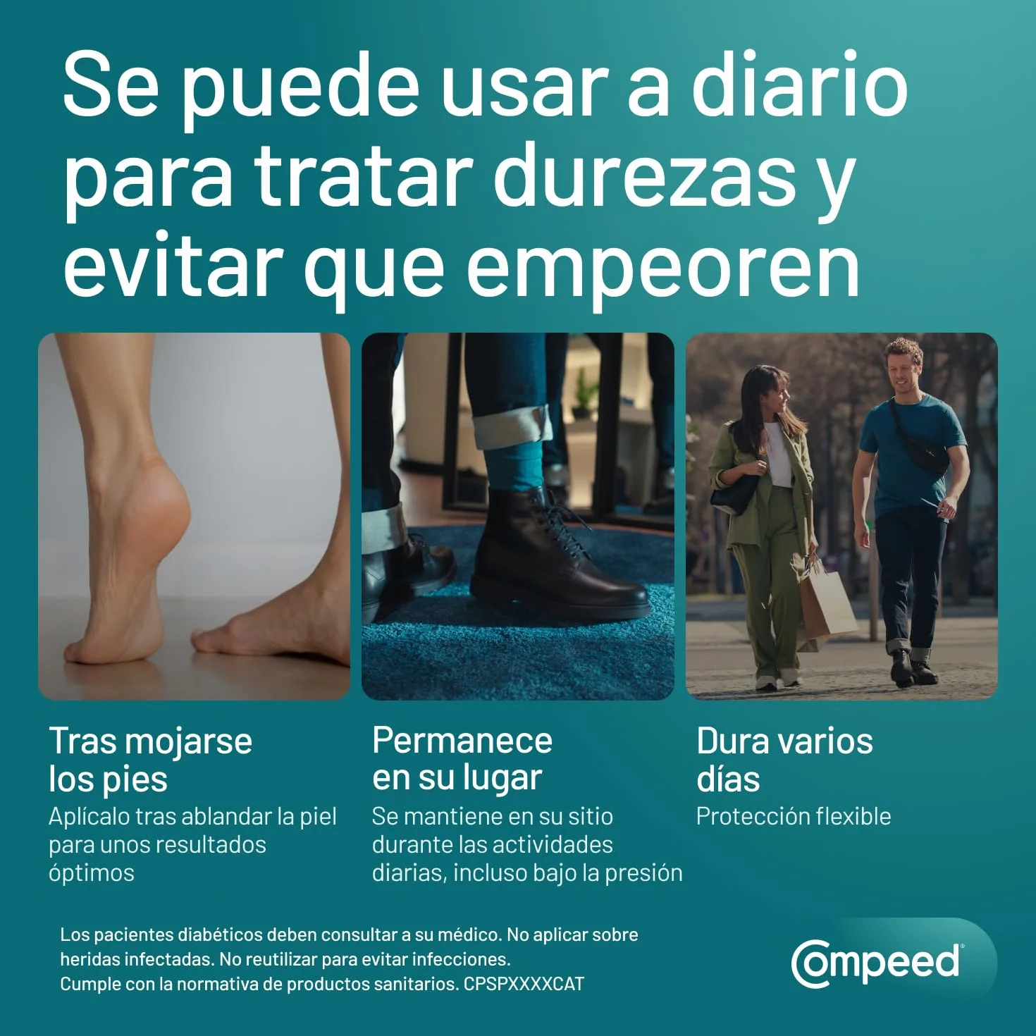 COMPEED Durezas Medianas Eliminación Rápida Alivio del Dolor Pack 6 uds.
