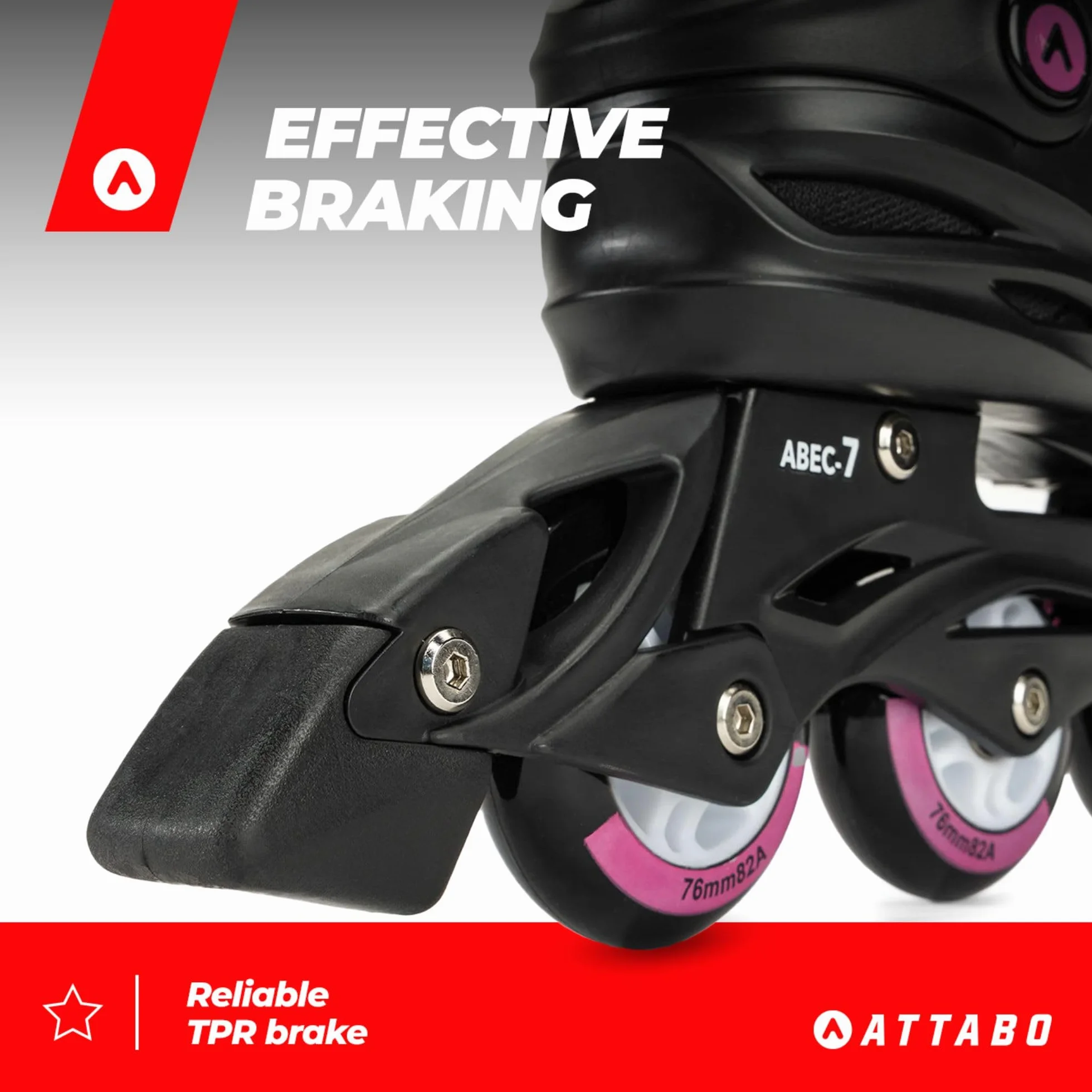 ATTABO Patines en Línea Cyclone Fitness ABEC-7 82A TPR 36-46 EU