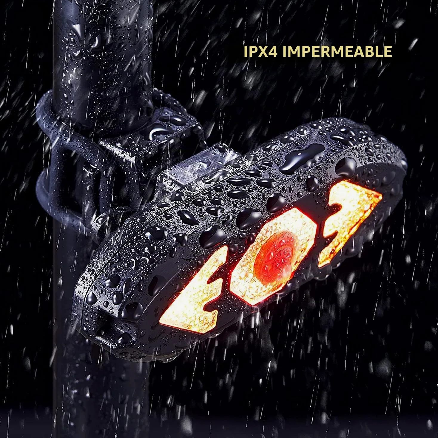 Luz trasera inalámbrica para bicicleta con intermitentes, mando USB, impermeable, ultrabrillante