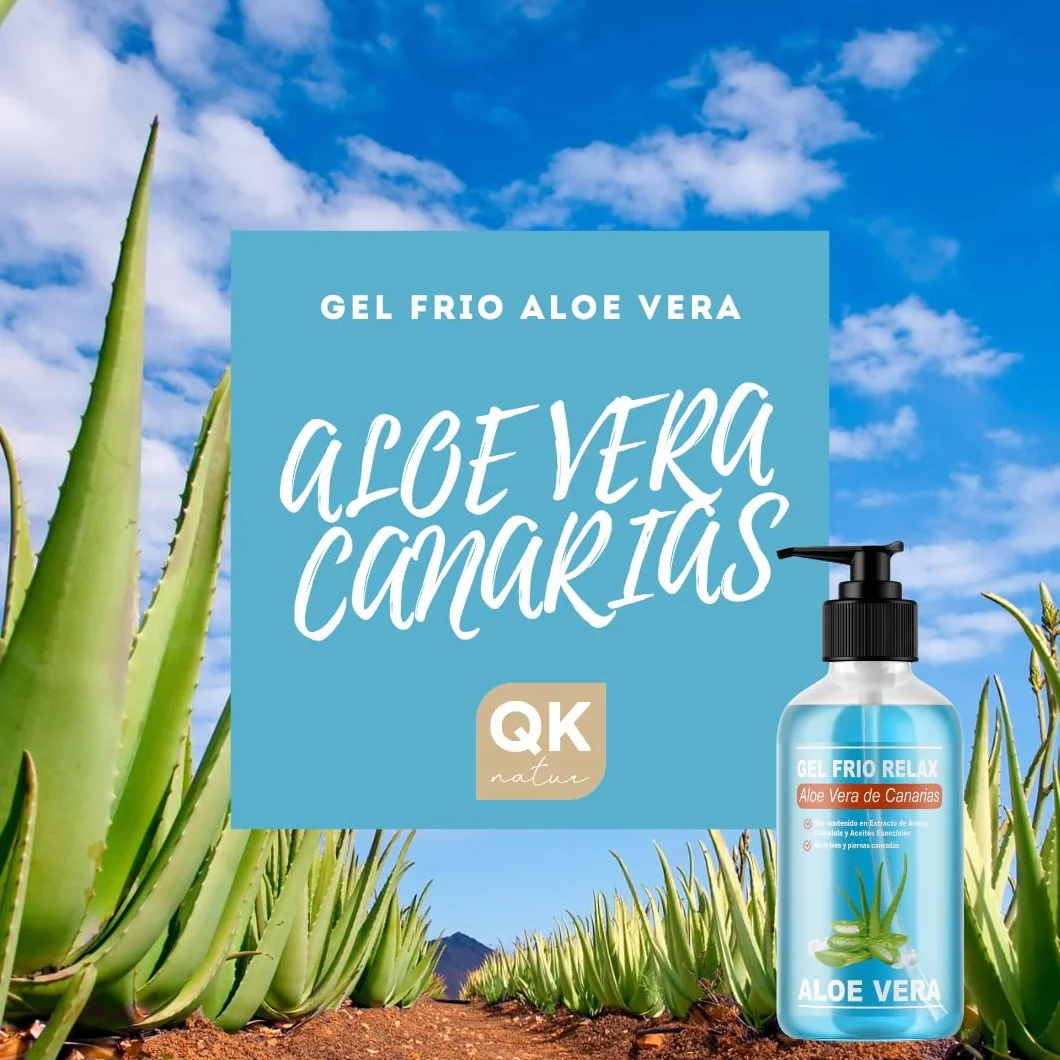 GEL FRIO ALOE VERA DE CANARIAS BIO con Arnica y Calendula para piernas cansadas 500 ml
