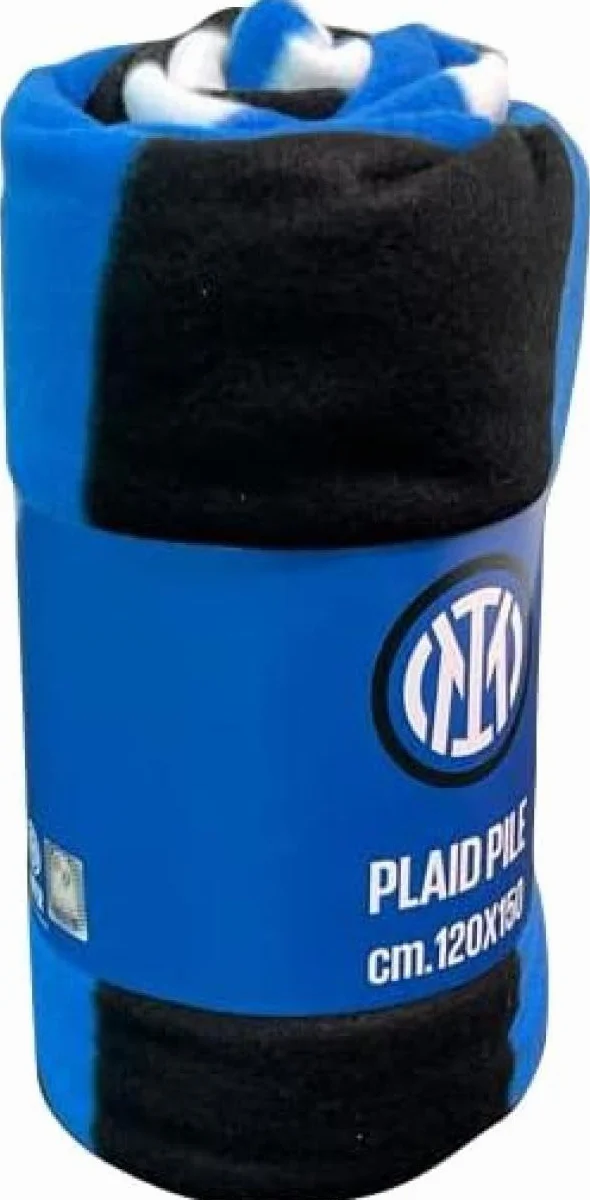 Inter F.C Manta Polar | 120 x 150 | Negro/Azul | Producto Oficial