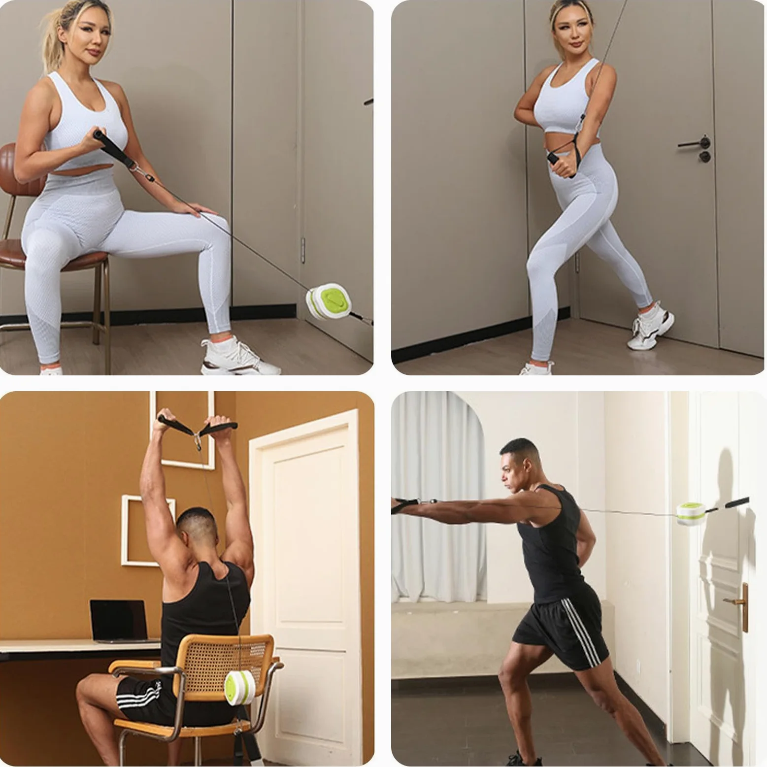 Bandas de ejercicio con asas, herramienta de entrenamiento de antebrazo, entrenador de fuerza de brazo, entrenador flexible para antebrazo, fortalecedor de mano para gimnasio en casa y al aire libre