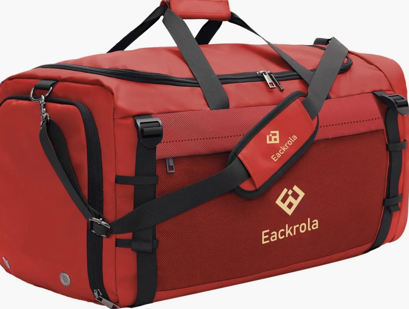 Bolsas de gimnasio para hombre con compartimento para zapatos, bolsa deportiva con bolsillo húmedo para mujer, 65 L, Rojo -, 85L