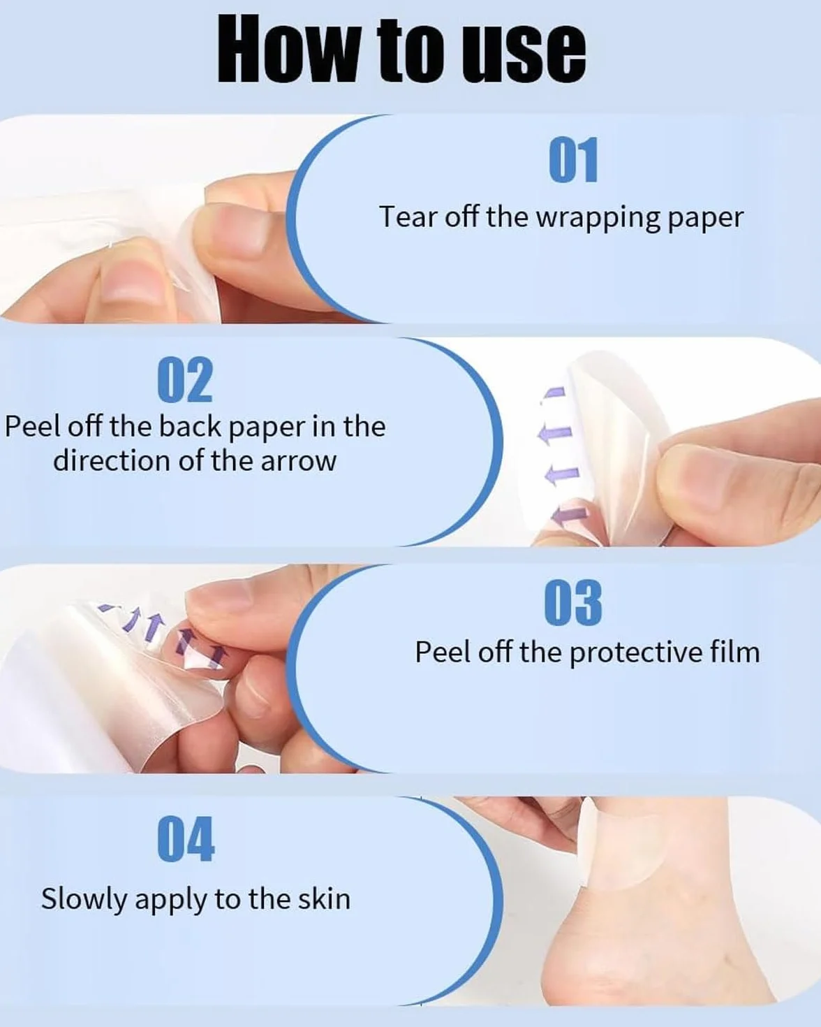 Apósitos Para Ampollas, Parche Para Ampollas Los Pies, Tiritas Deportivas, Venda Adhesiva Impermeable, Prevención De Ampollas En Pies, Dedos Y Talones