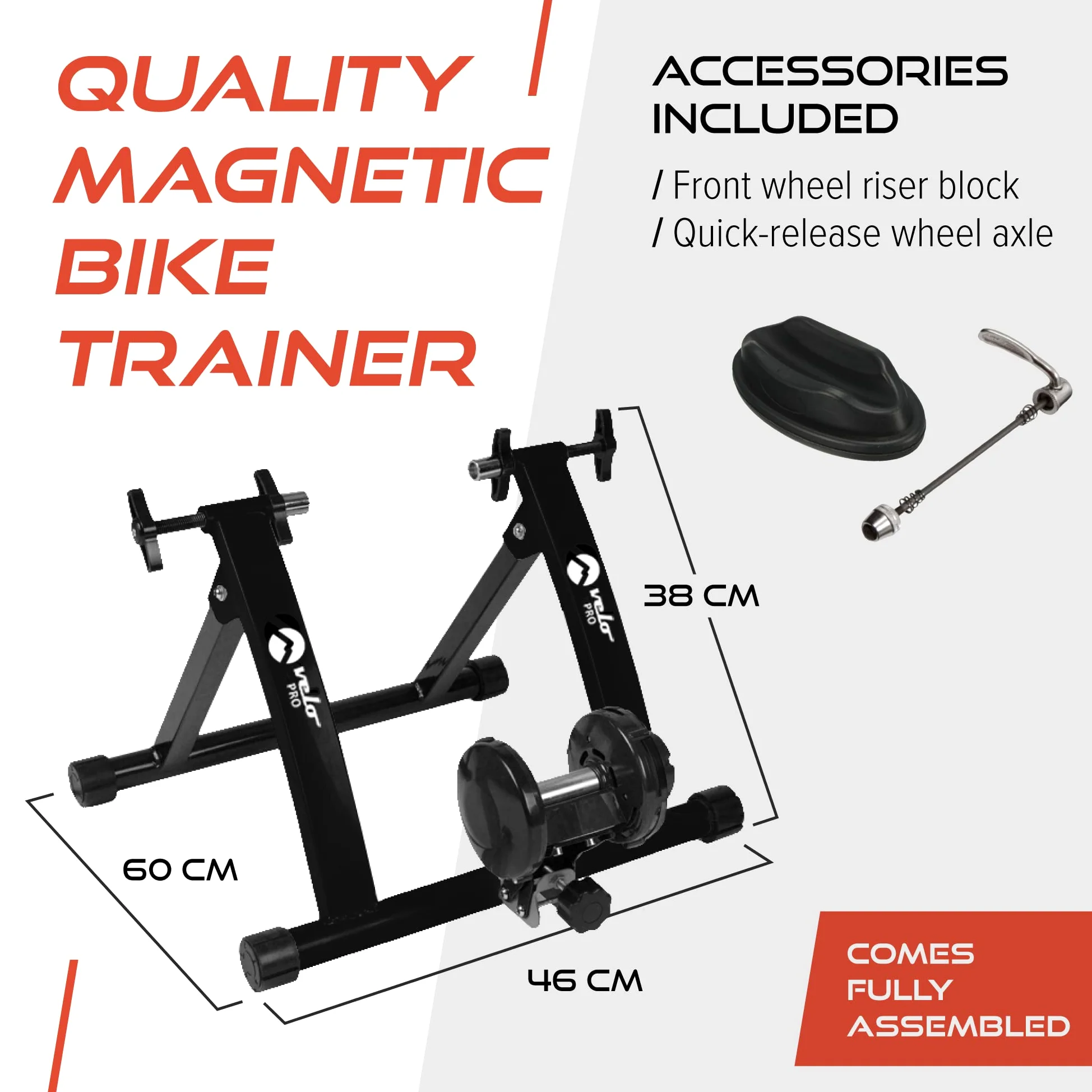 Rodillo Magnético Bicicleta para Entrenamiento de Bici de Carretera o Montaña al Interior de la Casa, 6 Niveles, Ruedas de 26 a 28 Pulgadas
