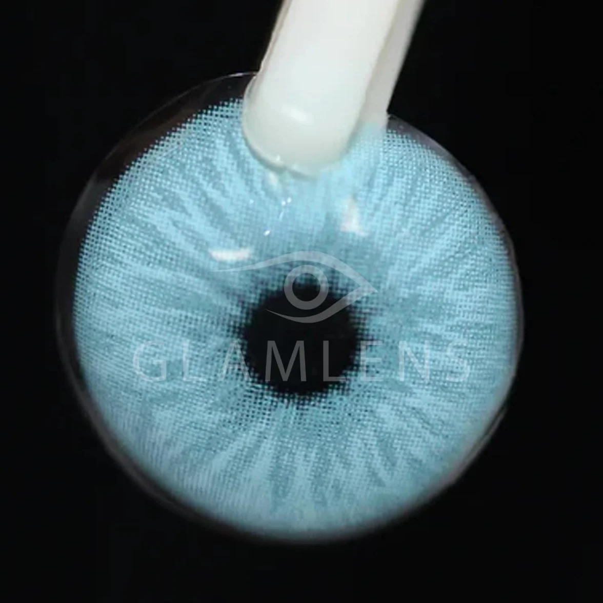 GLAMLENS lentillas de color bleu Catania Ice Blue 1 par 90 Días Sin Graduación 0.00 dioptrías blandos hidrogel de silicona