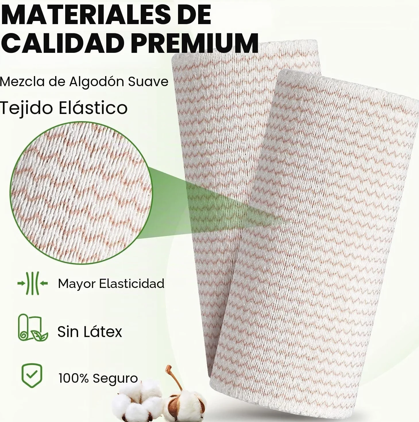 Vendaje Elástico Premium 4 Rollos - Cohesivo Compresión Deportivo para Tobillo Brazos Piernas