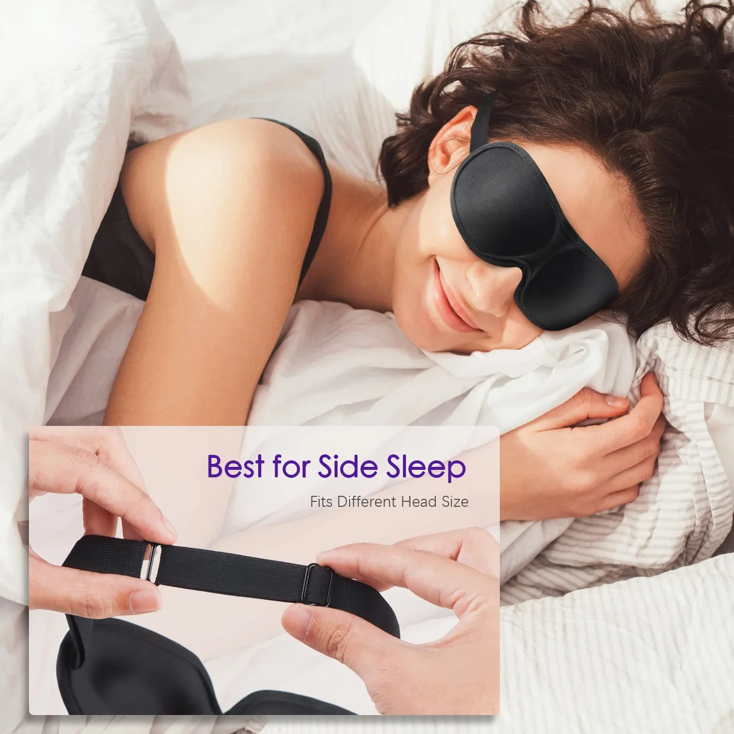 Antifaz para Dormir 3D Sin Presión Ocular, Mascarilla Ultra Suave Hombre Mujer
