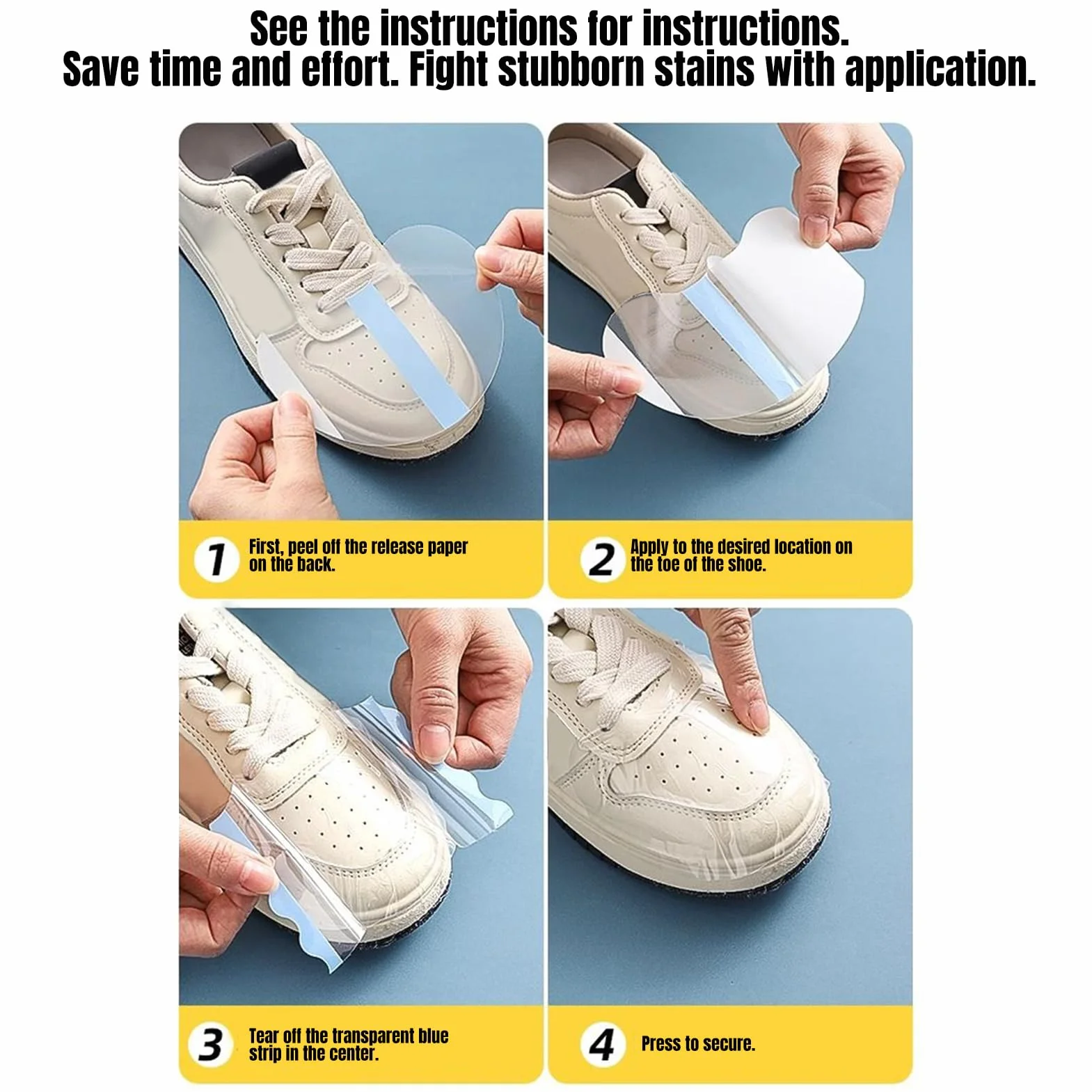 Protector para puntas de zapatos, 30 unidades, protección invisible transparente para jardinería, senderismo, trabajo, camping, niños y exteriores