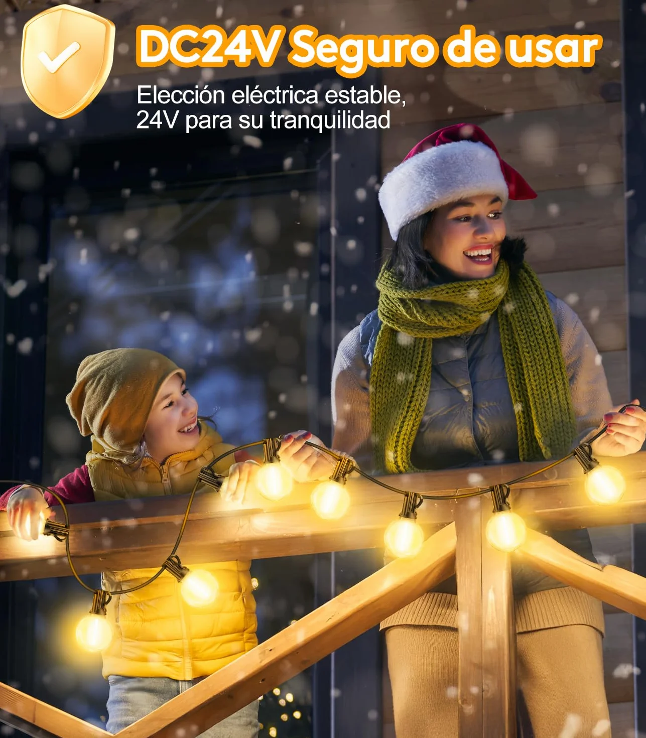 Guirnalda Luces Exterior LED 20M G40 Dimmable IP44 Impermeable Conectable