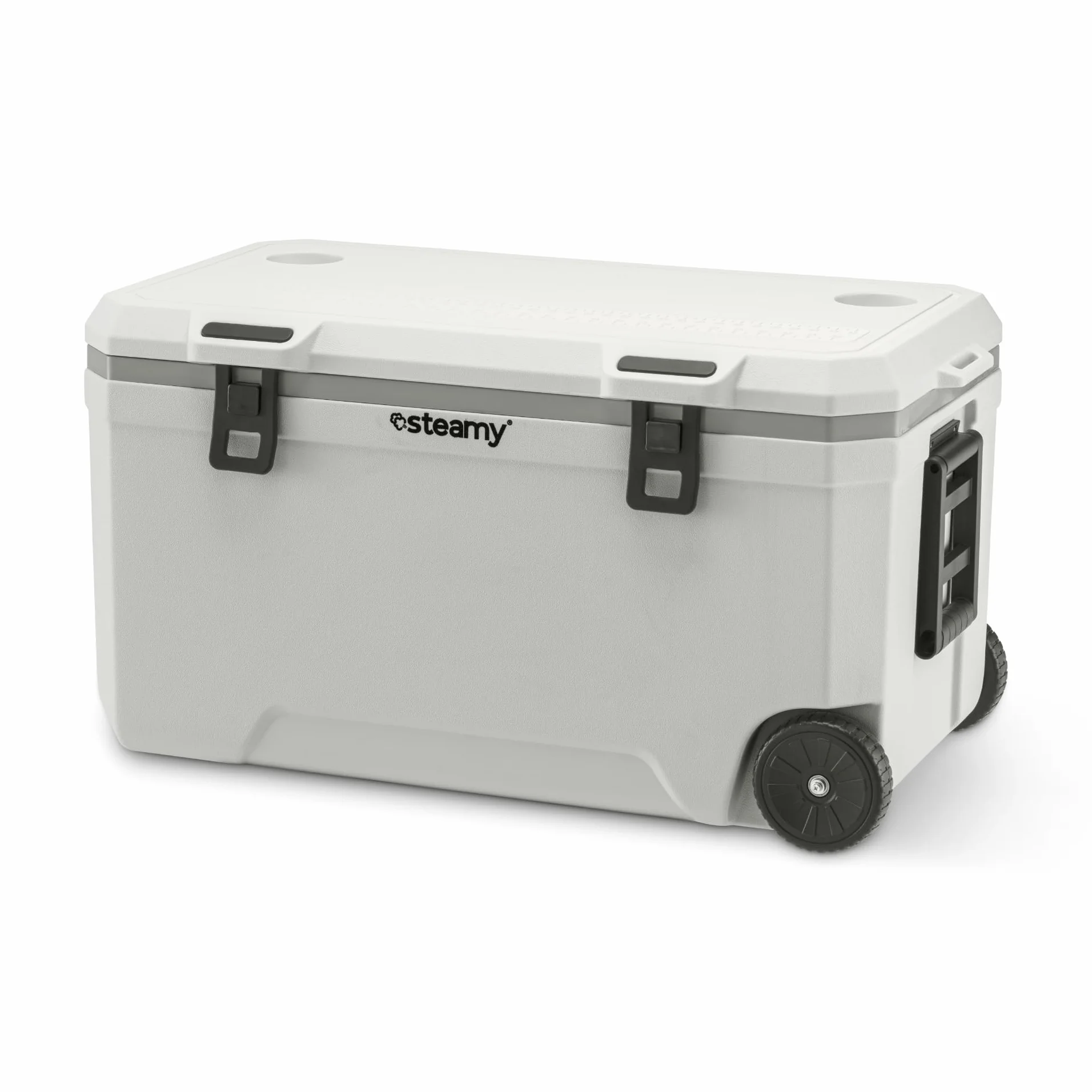 Steamy Marine 120 Nevera Pasiva con Ruedas, 120 litros, Blanco