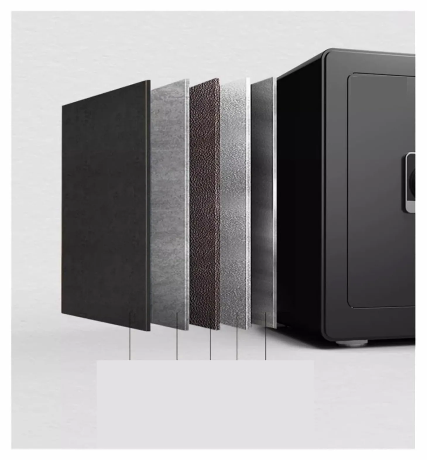 Caja fuerte para huellas dactilares con teclado de pantalla táctil y sistema de alarma para la seguridad del hogar, ideal para guardar dinero en efectivo, joyas y documentos