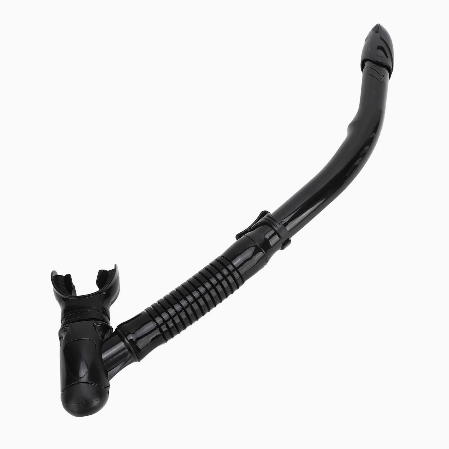 Tubo de Respiración de Buceo Semiseco de Silicona ABS con Válvula de Exhalación para Natación y Snorkel