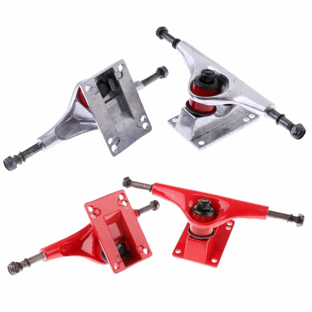 MERIGLARE 2 Piezas Reemplazo para Camiones de Skateboard Camiones de Longboard Camiones de Aluminio Camiones Pulidos Diseño Robusto con Eje de Acero Y Bushing P