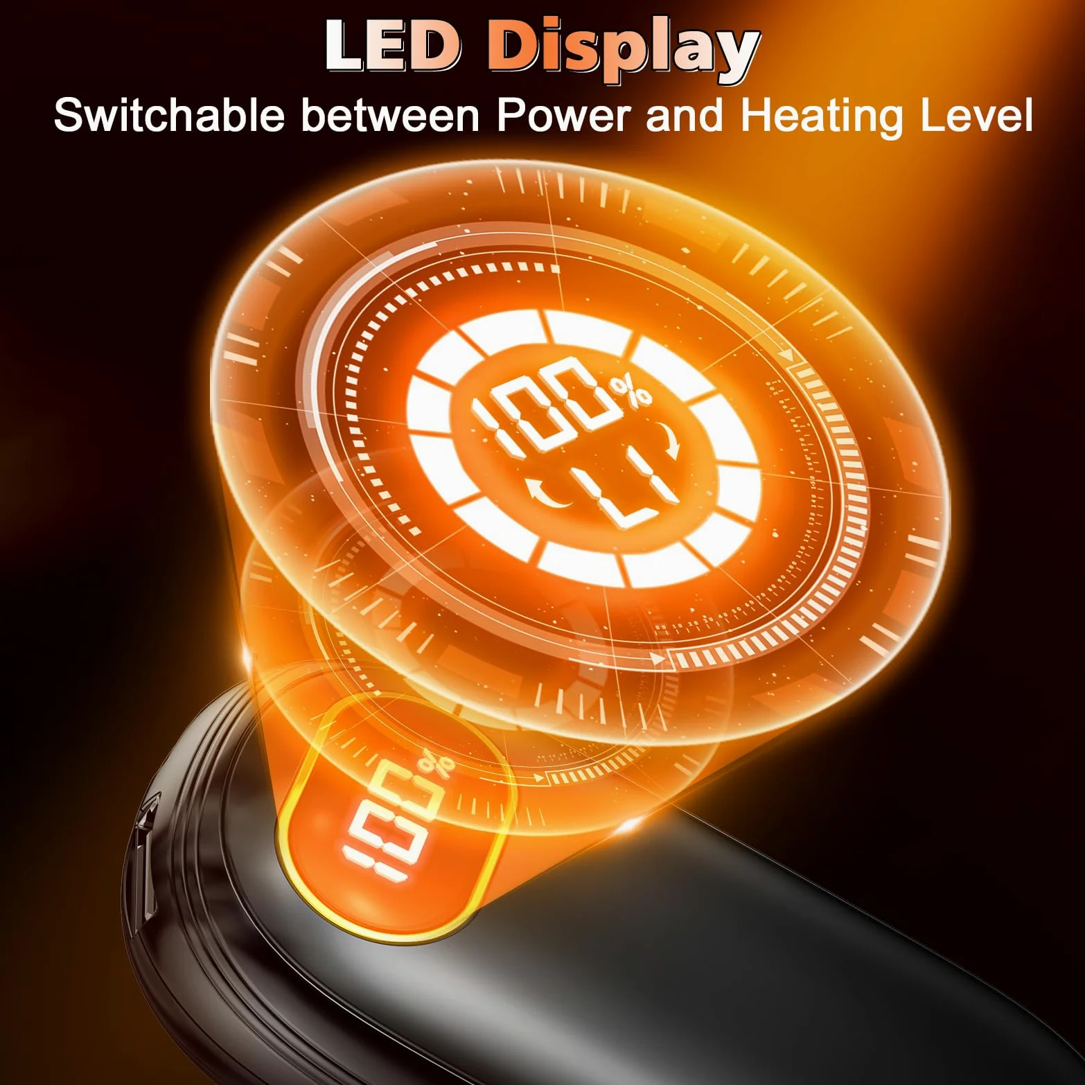Calentadores de manos recargables, paquete de 2 calentadores de manos eléctricos con calefacción de doble cara para 15 horas de calor, pantalla LED y linterna, artículos esenciales de caza, regalos de