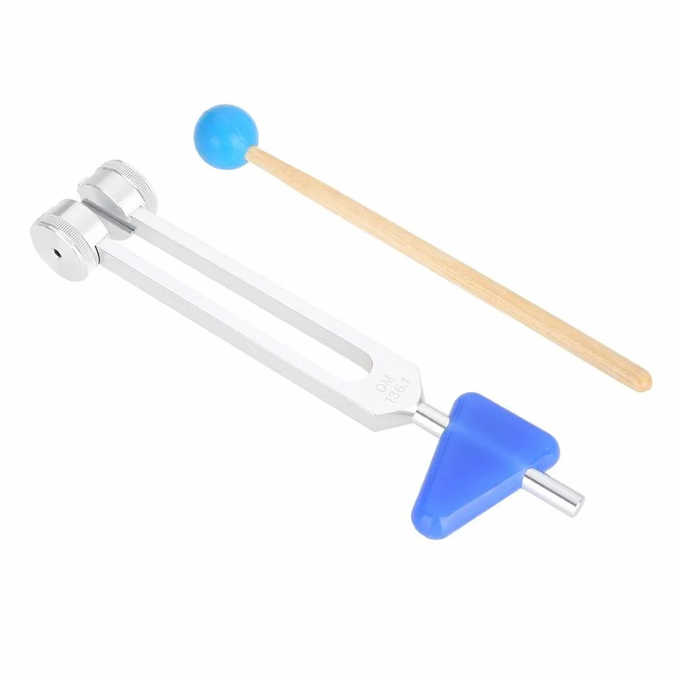 Diapasón de aleación de Aluminio 136.1Hz 9.1 x 1.6 Pulgadas Kit de Baja Frecuencia con Mazo