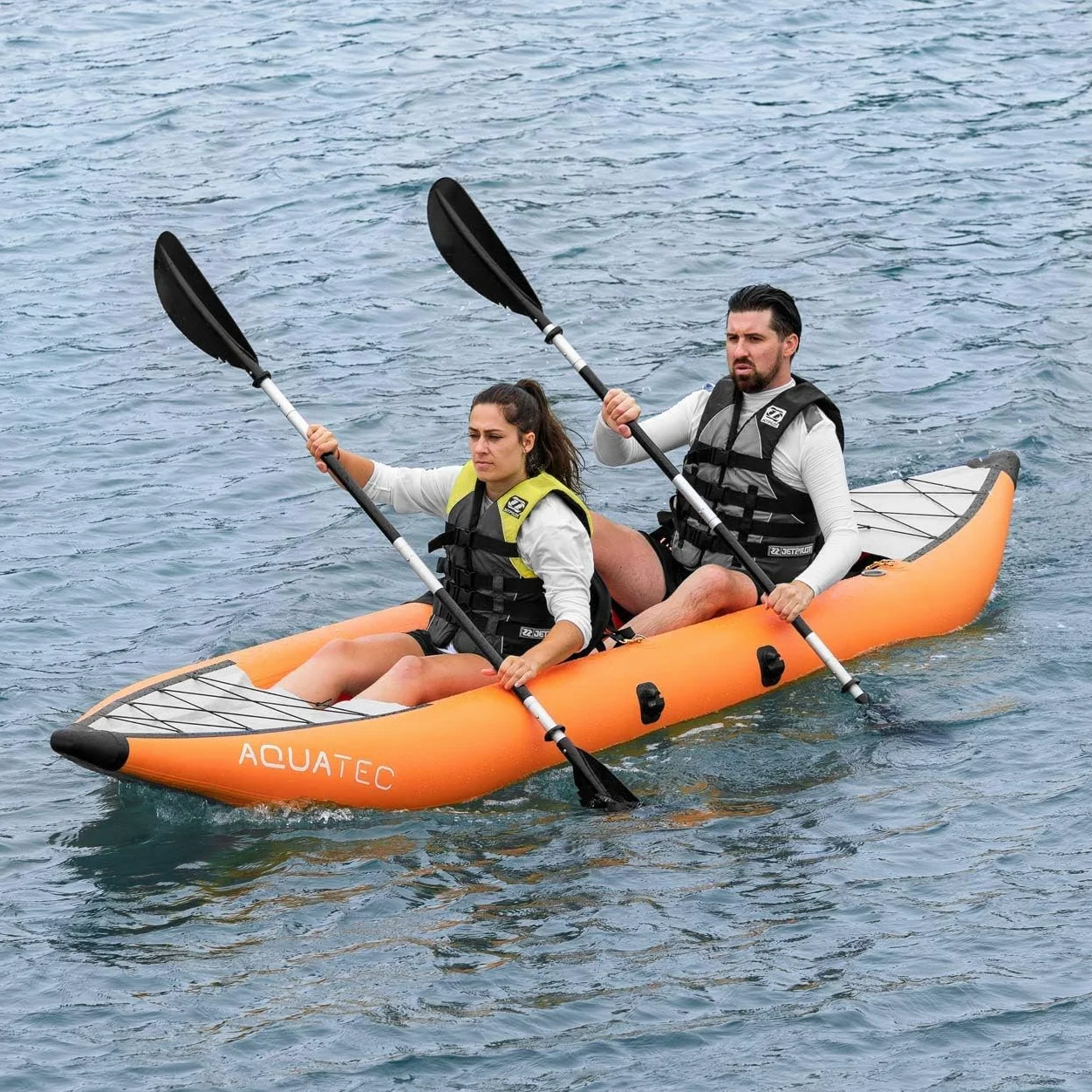 AQUATEC Kayaks inflables – Opciones Profesionales e intermedias, Asientos Individuales o para Dos Personas – Completos con Asientos, remos y Accesorios