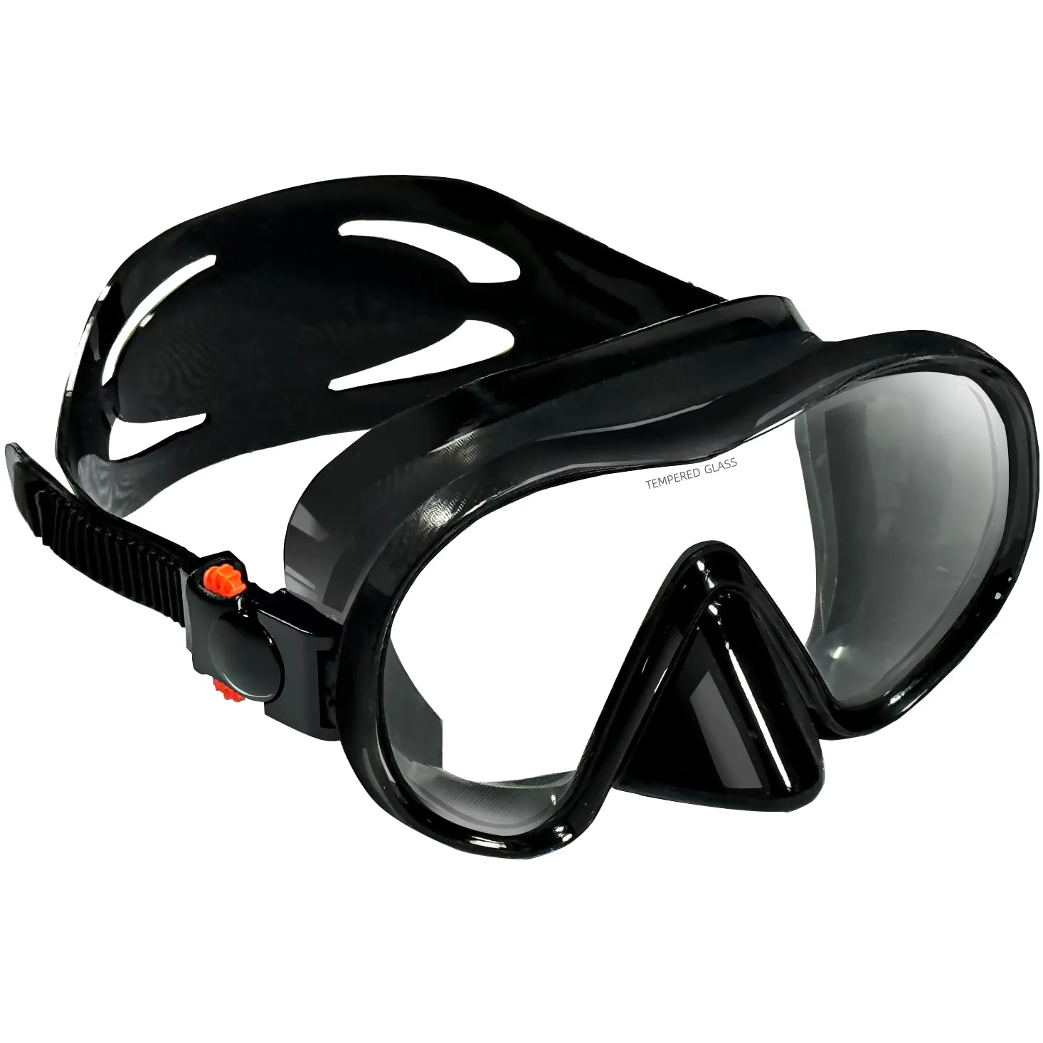 M105 - Máscara de buceo panorámica HD de silicona, antivaho de 180°, gafas de buceo de vidrio templado, gafas de buceo para adultos y jóvenes, gafas de natación para buceo, esnórquel, natación con