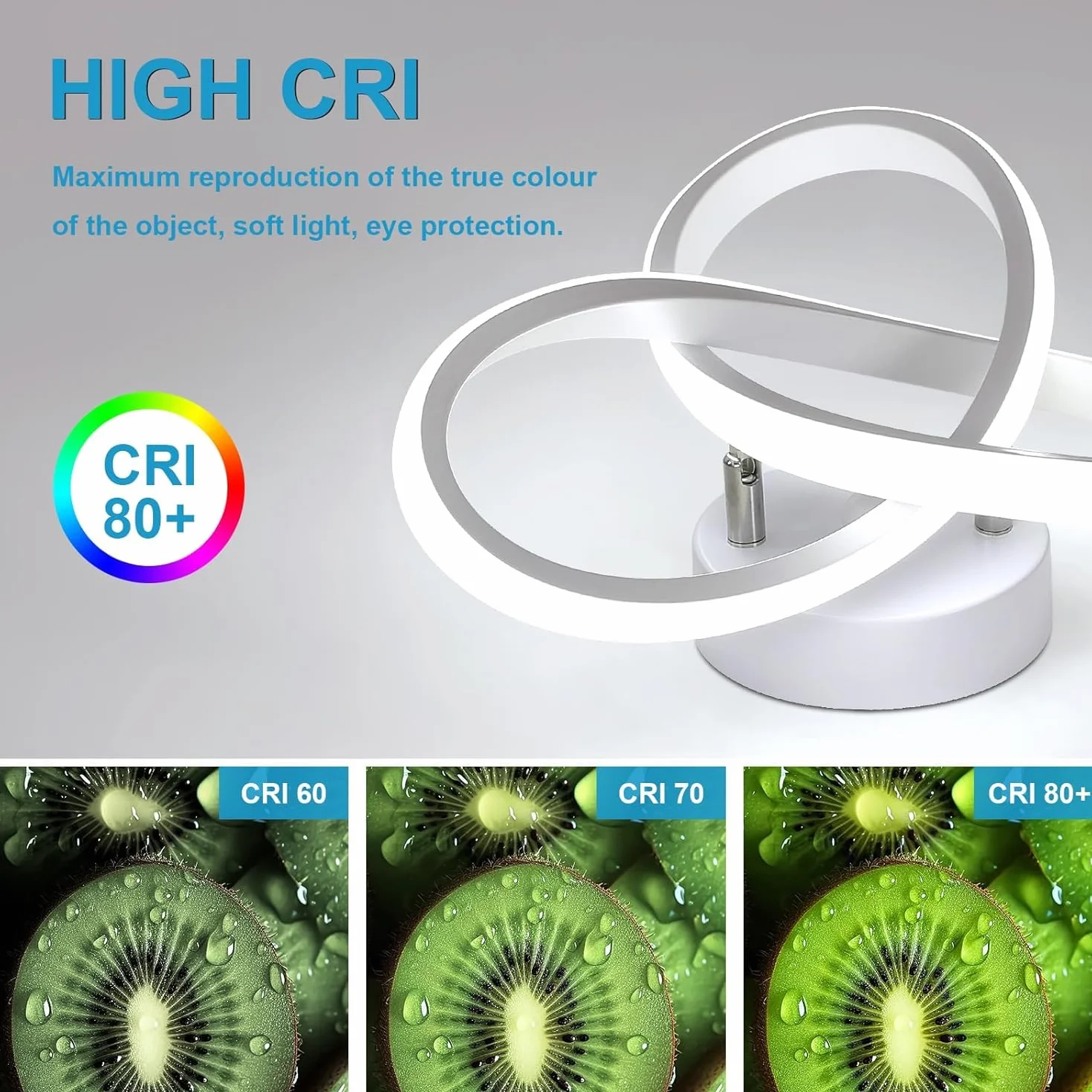 Comely Moderna Lámpara de Techo LED 22W Plafón Blanco, Diseño Flor para Dormitorio Sala de Estar Cocina