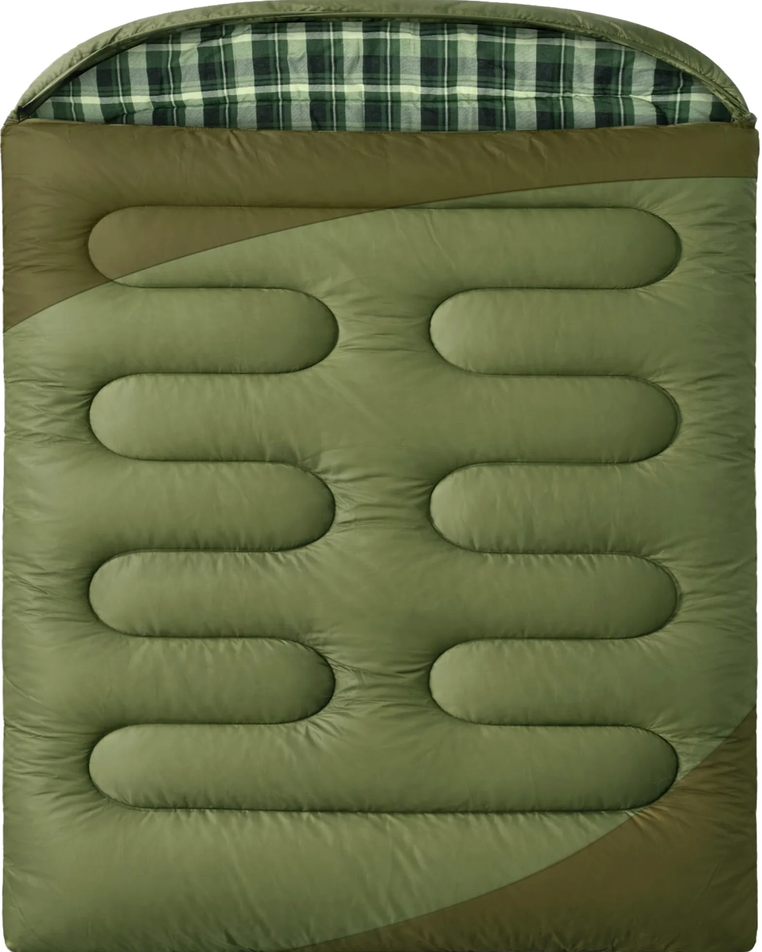 Saco de Dormir Doble de Franela de algodón con 2 Almohadas para Adultos y niños, Camping, 3 Estaciones, Saco de Dormir para Dos Personas, Ligero, Impermeable, con Saco de compresión, tamaño