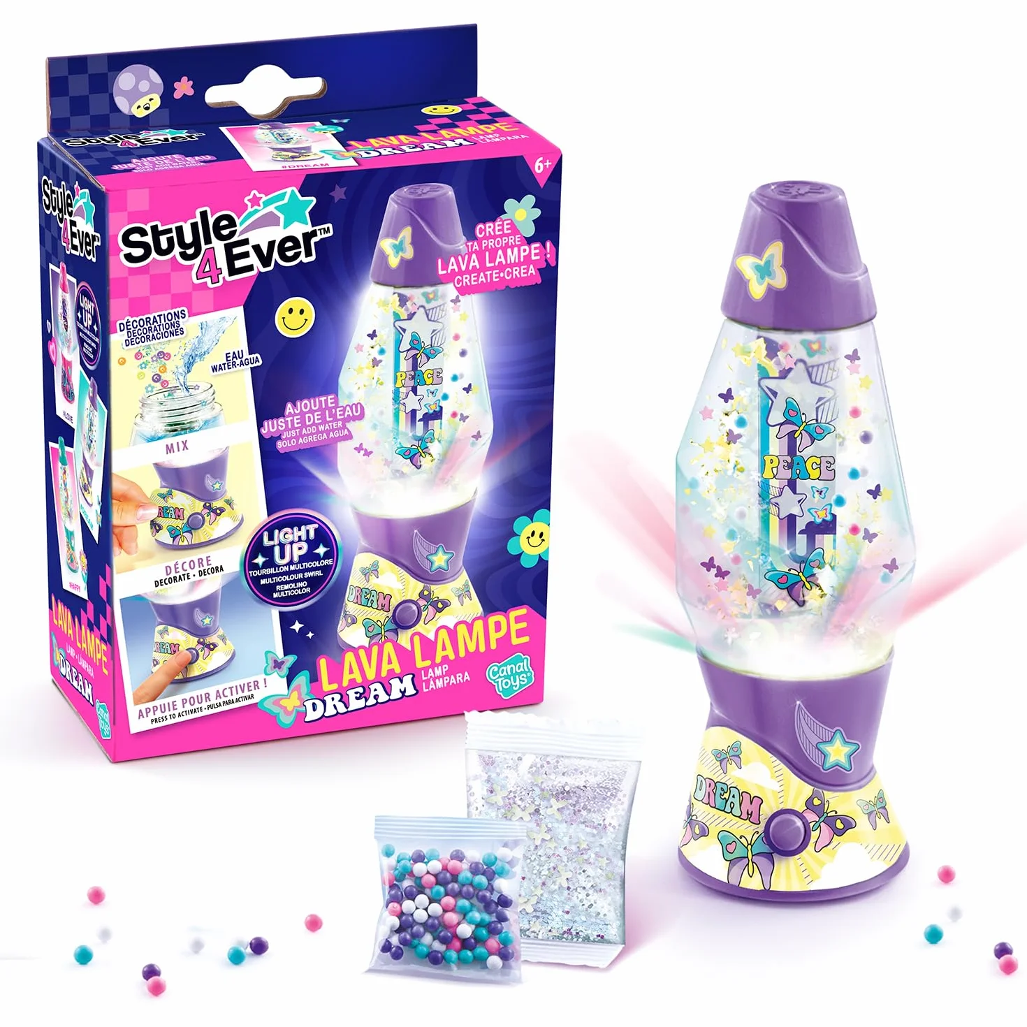 Canal Toys Style 4Ever Mini Lámpara de Lava con Decoraciones Brillantes