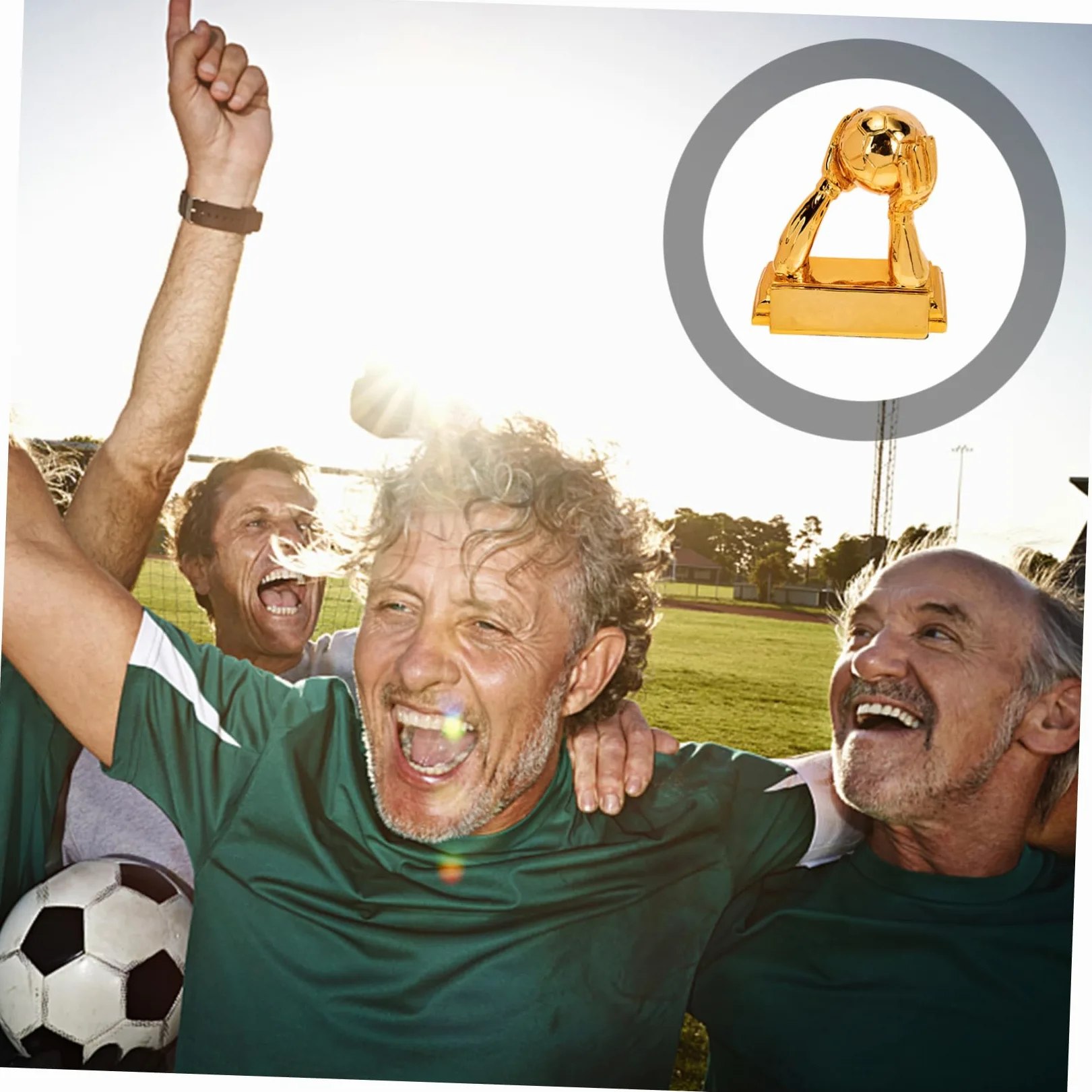 VANZACK de Futbol Cajas pequeñas cajitas pequeñas Cotillon Fiesta Adornos Guante fútbol Americano decoración de versátil Suministro de la Competencia Resina Golden