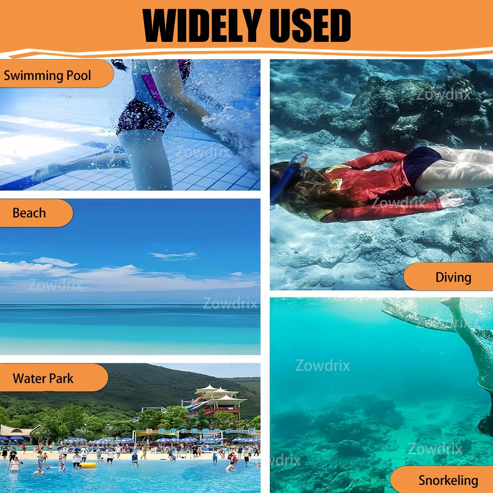 Scooter Submarino con Motor Sin Escobillas De 500 W, Velocidad Máxima De 3,7 mph, Autonomía De 60 Minutos, Hélice Ligera para Buceo, Snorkel Y Aventuras En La Playa
