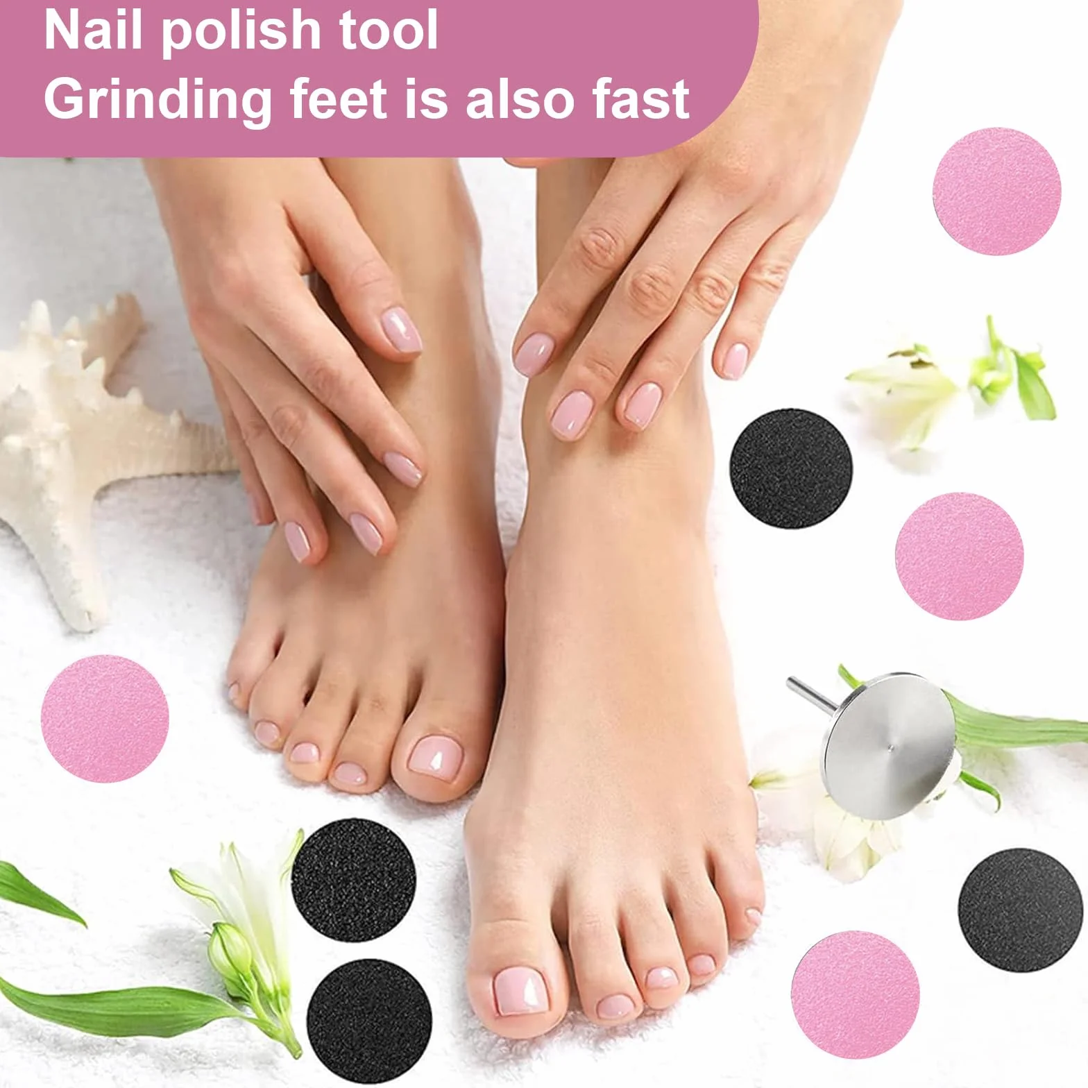 Herramienta De Pedicura 101pcs Papel De Lija Accesorio Reemplazo Discos Eje 25mm Eliminar Piel Muerta Callos