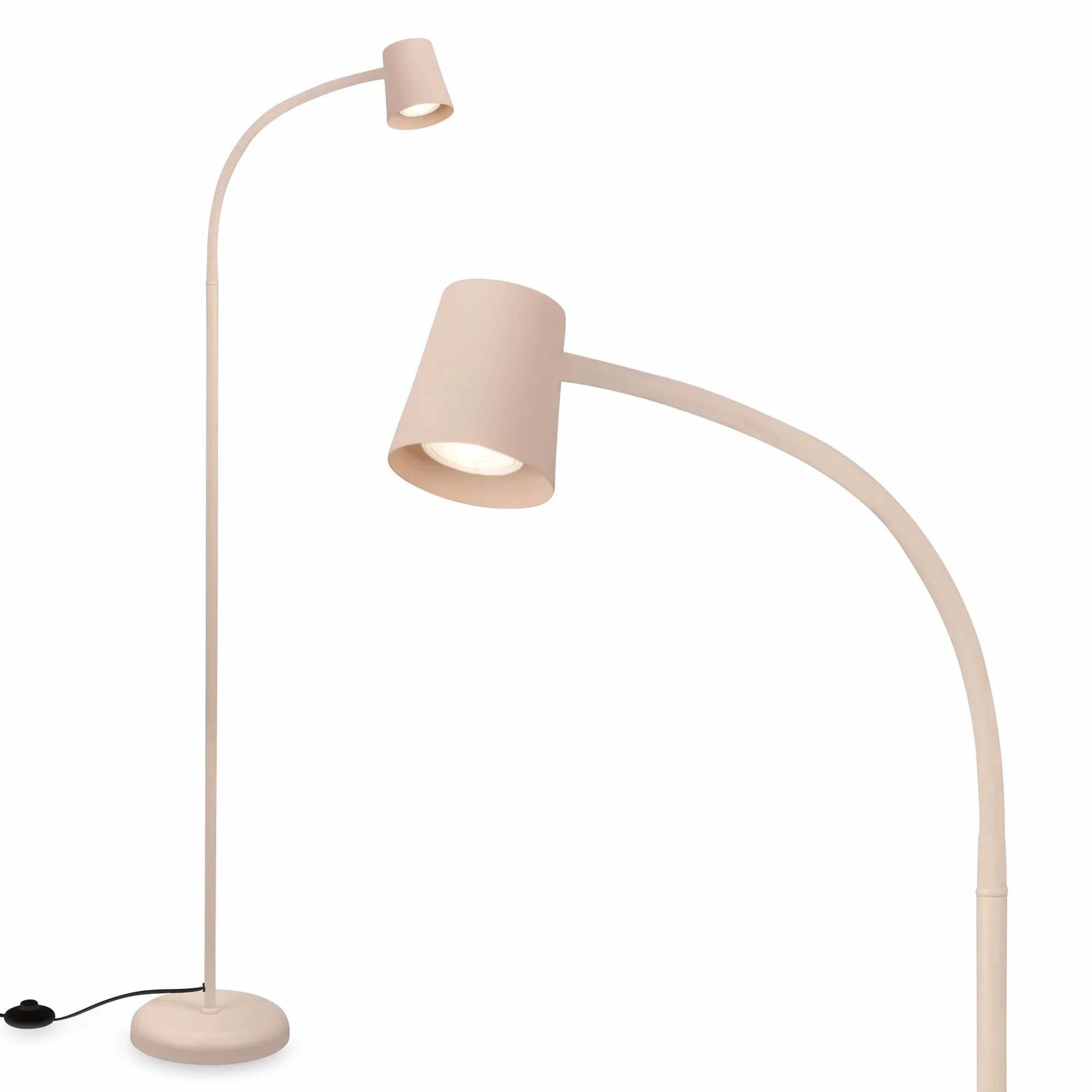 Briloner Lámpara de Pie LED Giratoria 127.5cm Luz Lectura Beige