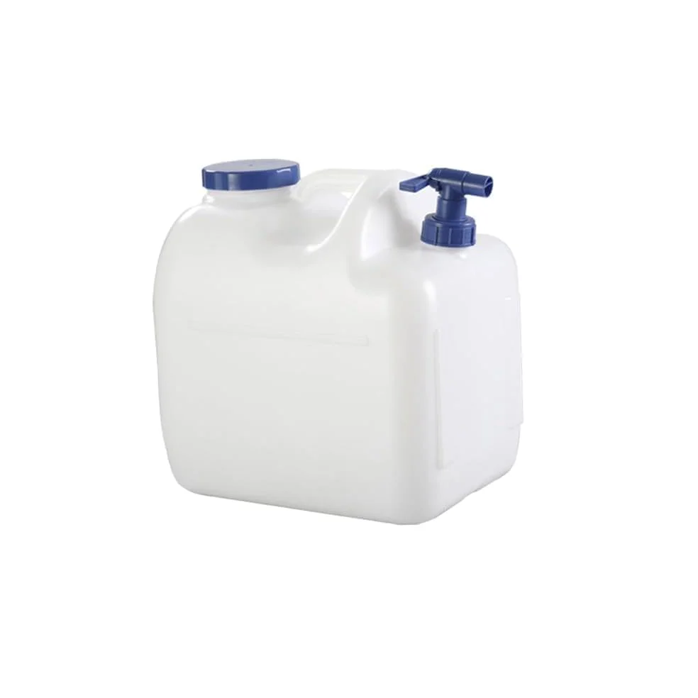 Tanque de agua potable, almacenamiento de agua de plástico para exteriores, diseño de grifo giratorio, contenedor de agua duradero apto para alimentos para viajes, senderismo, (23L)