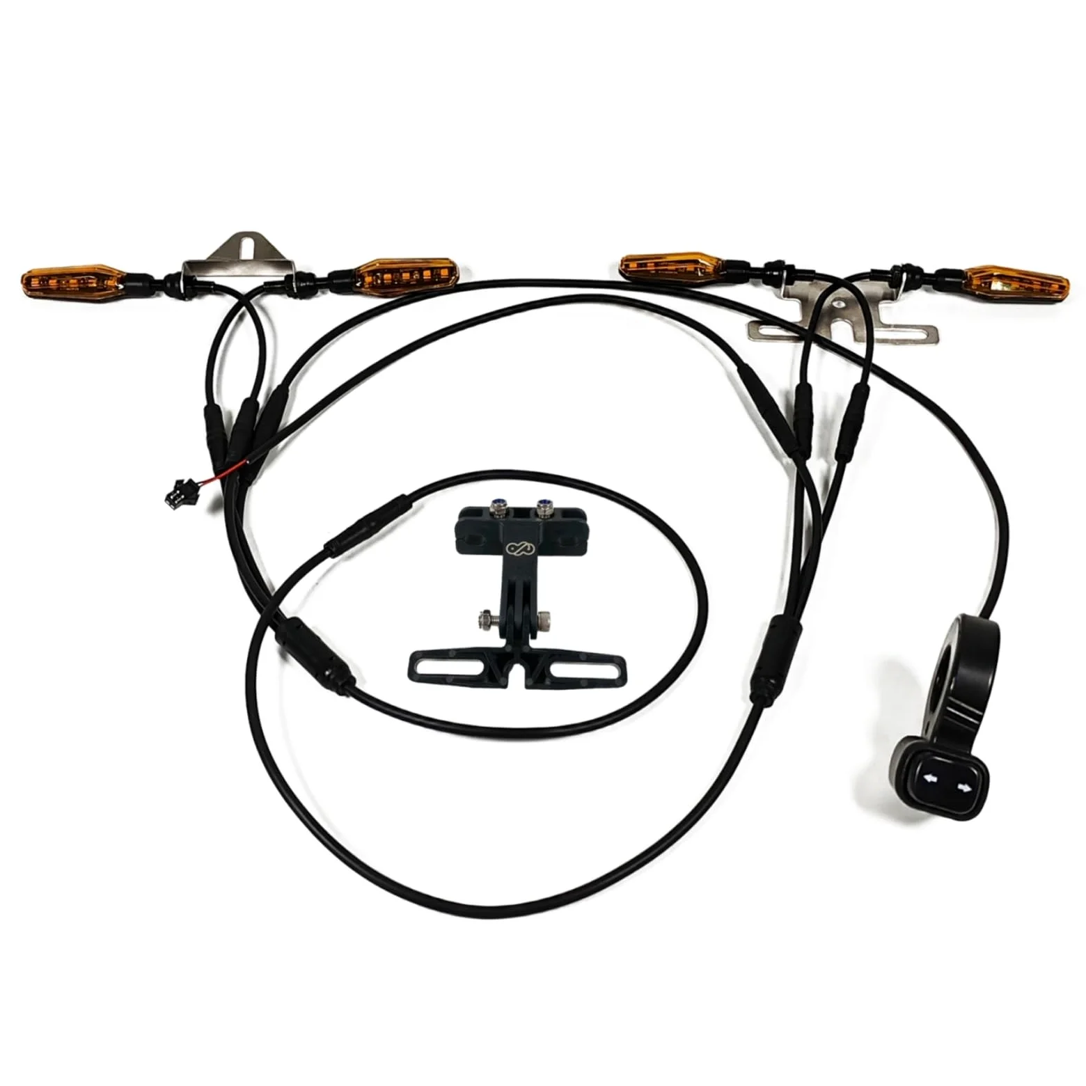 Luz de bicicleta izquierda y derecha, luces de giro impermeables, luz de alarma para bicicleta eléctrica de 24 V, 36 V, 48 V, 52 V