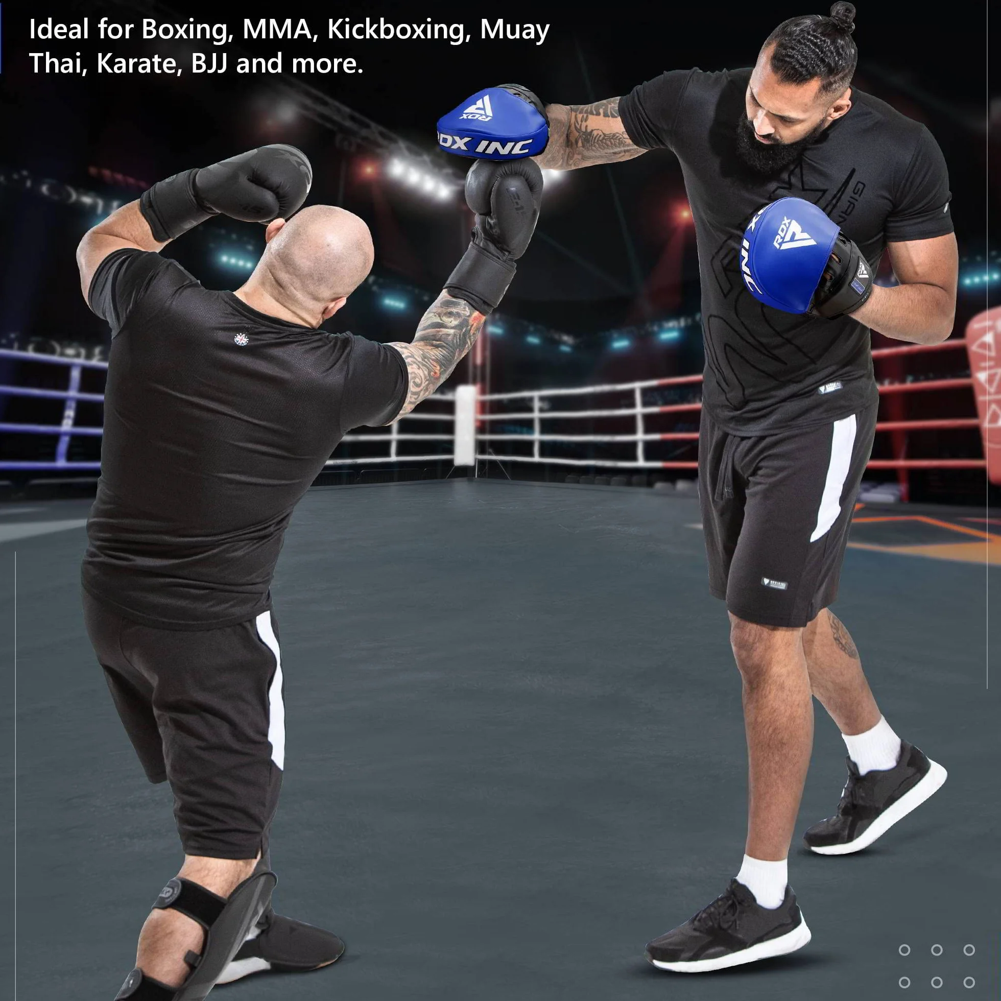 RDX Kamf Sport Cajas Pads Mano Boxpads Kickboxing Thaipads Manoplas Impacto Cojín, Weiß