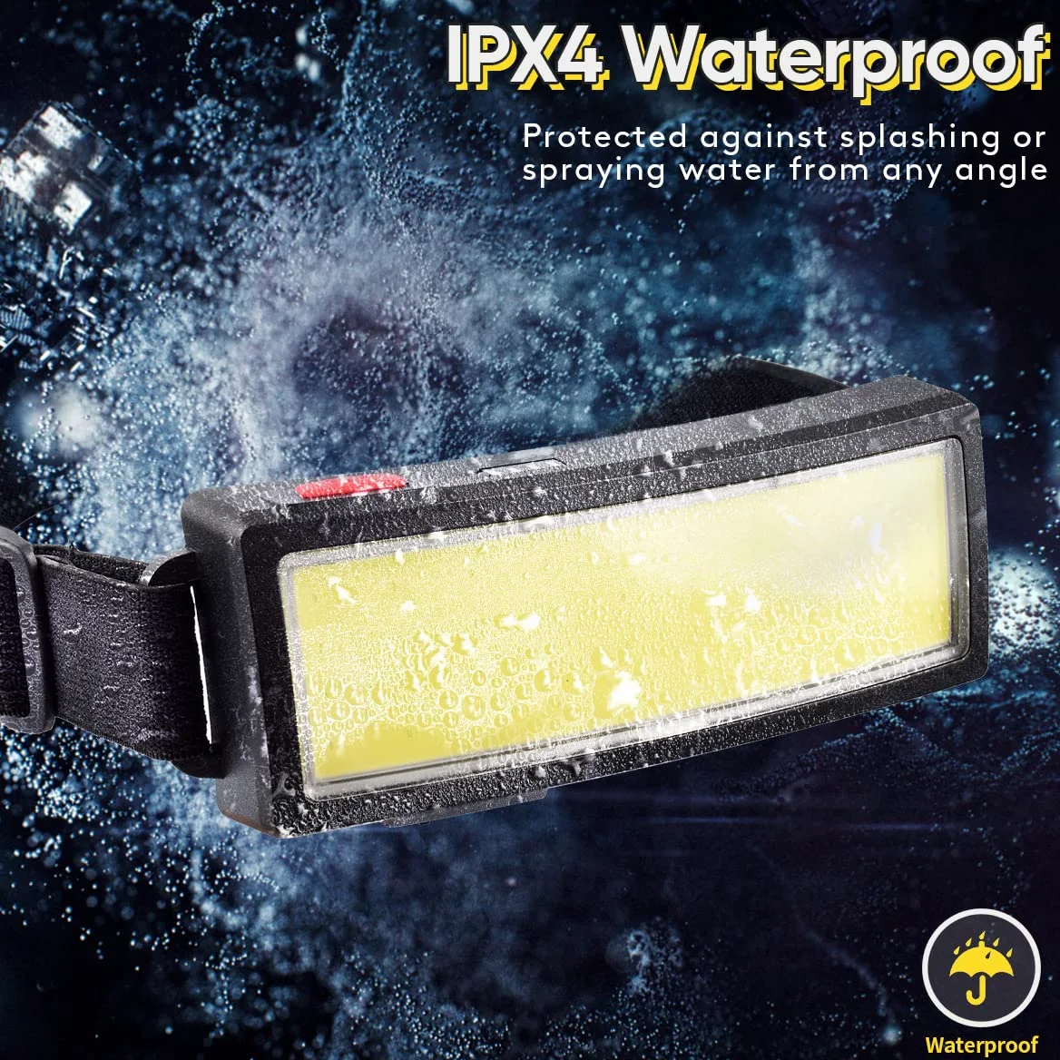 LETOUR Linterna frontal LED de 10 unidades, recargable, COB superbrillante, 1000 lúmenes, ligera, impermeable, 3 modos, luz de trabajo, 1200 mAh, ajustable, para camping, senderismo