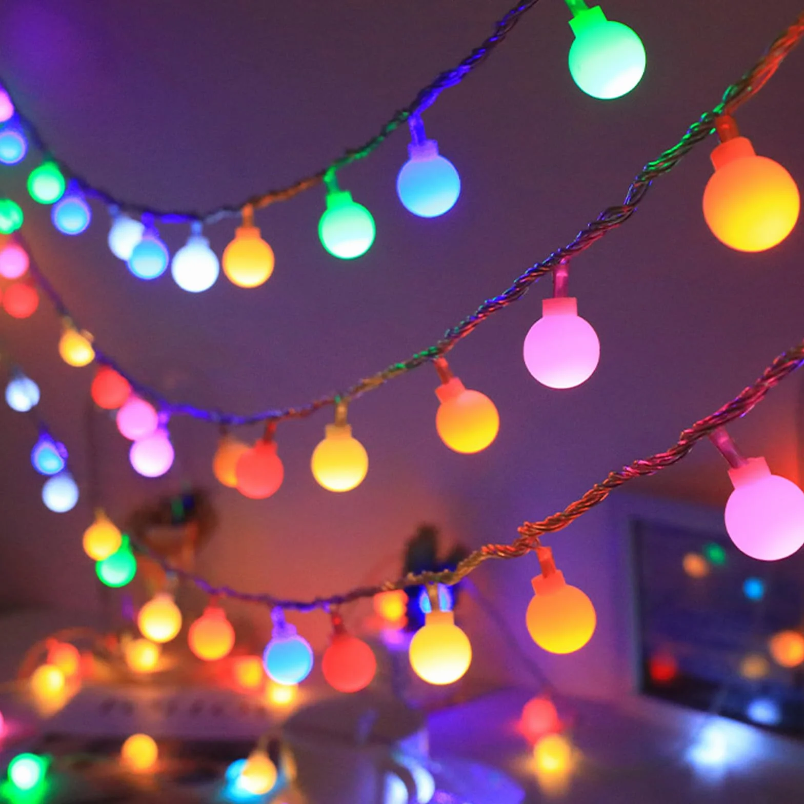 A.bigwhale Guirnalda Luces LED 30 Bola Cadena Navidad 3M Multicolor