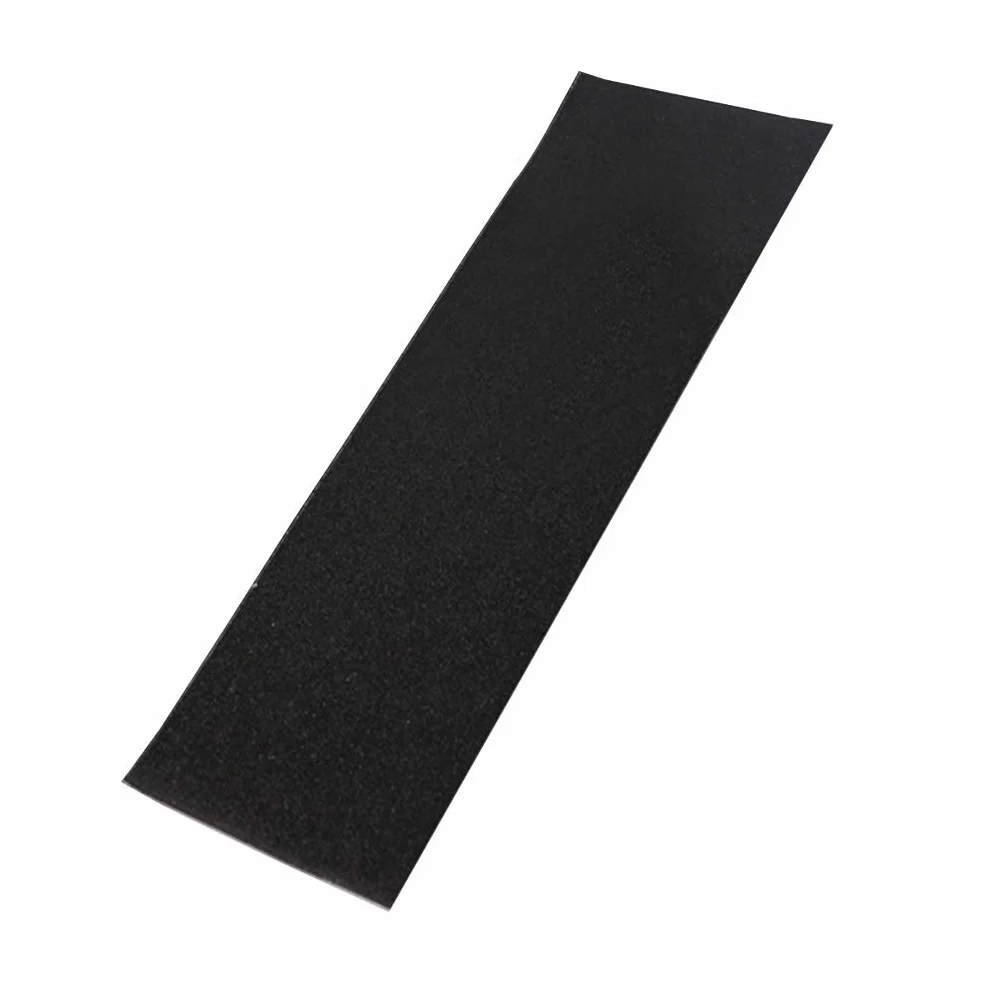Cinta de Agarre PVC Patinetas Profesional Antideslizamiento Eléctrico Scooter No Burbujas Perforado Cubierta Hoja Partes Ugh Papel Lija Adhesivo (Negro) - Negro