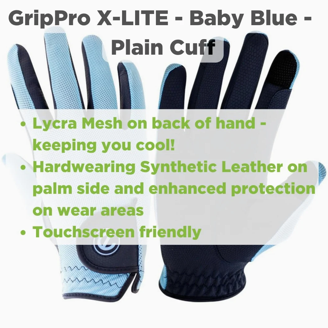 eGlove - Guantes de equitación eQUEST GripPro X-LITE - Ligero, transpirable, material antideslizante - Parte trasera de malla cómoda - Guantes para pantalla táctil