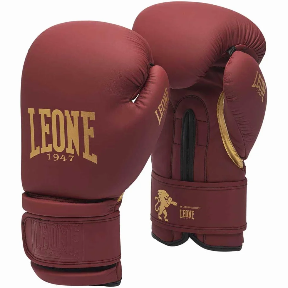LEONE 1947 Black&Gold Artificial Leather Boxing Gloves 14 oz