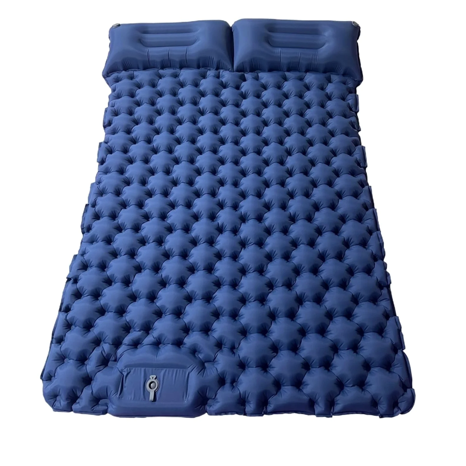 Cama Hinchable Colchoneta Doble Camping Air Matt | Colchoneta de aire inflable con colchón de aire con almohada(Blue)