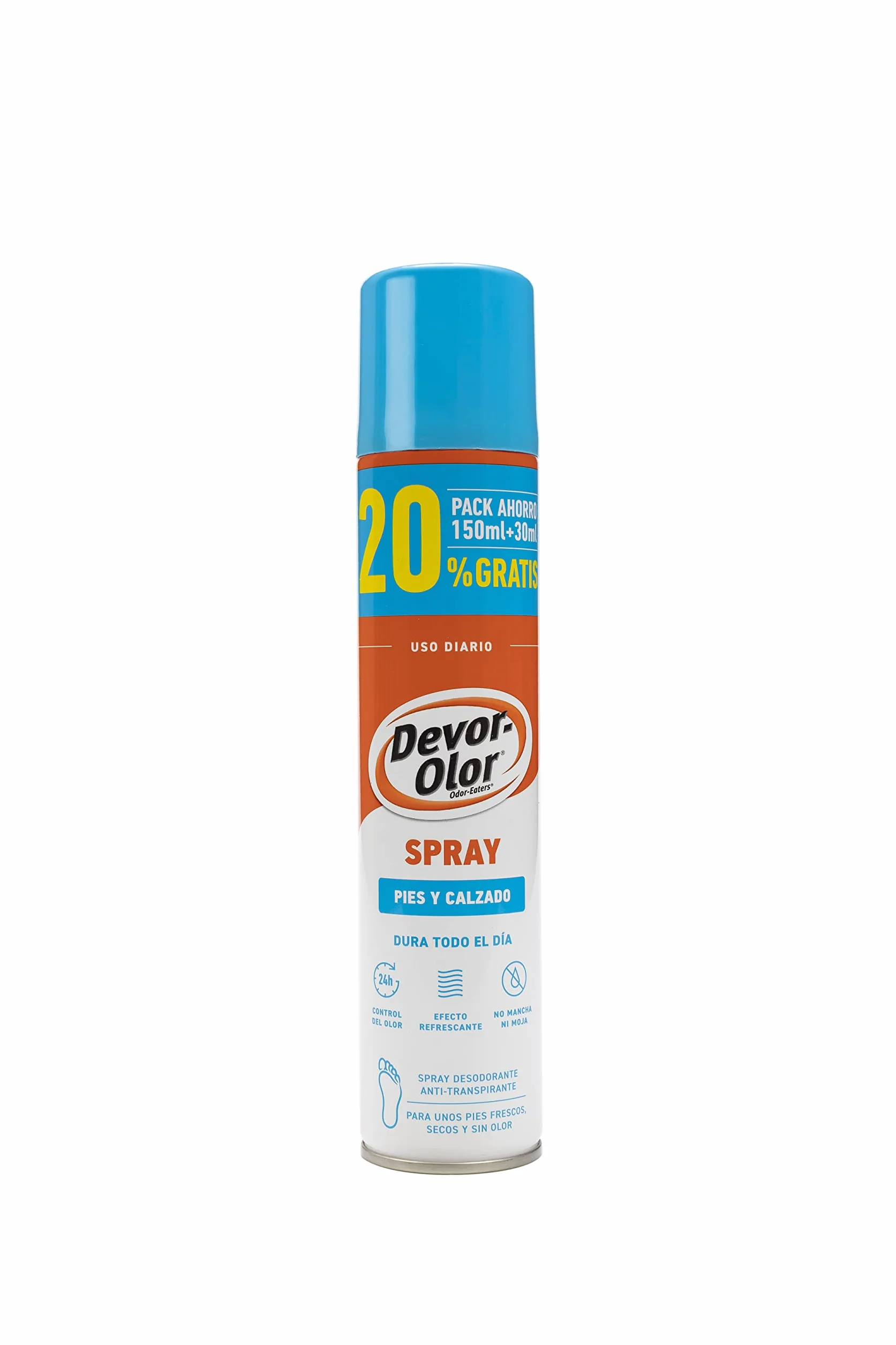 Devor-Olor Desodorante Antitranspirante para Pies 180 ml +20% Protección Superior