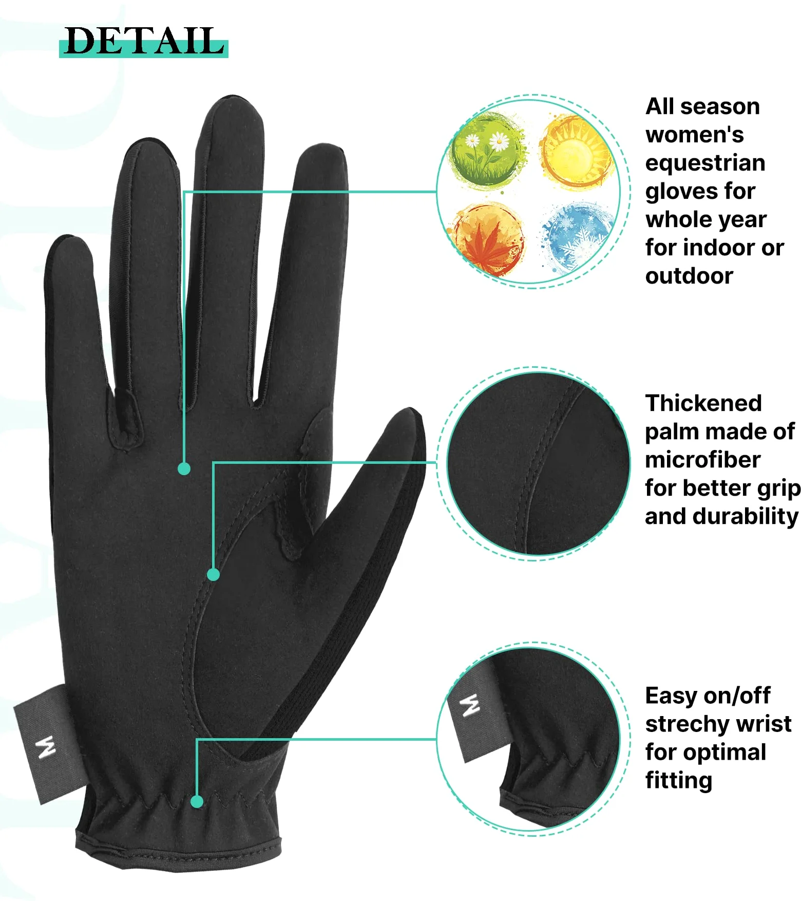 Thapower Niños Guantes de Equitación Niños y Niñas Invierno Equitación