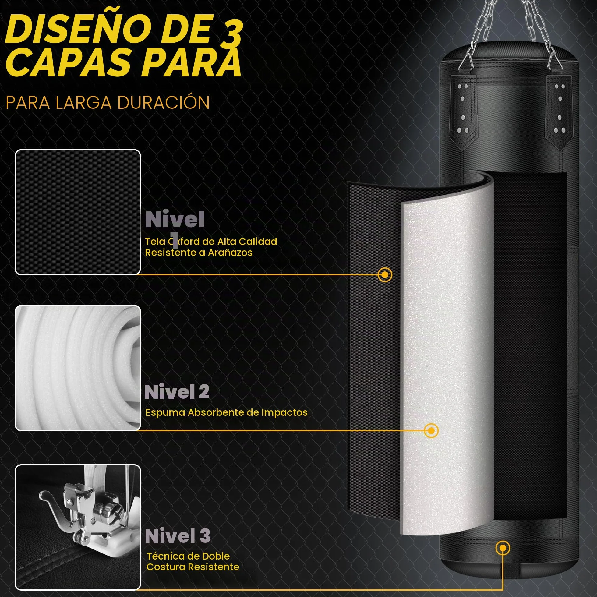 Saco de Boxeo para Adultos, Juego de Saco de Boxeo Pesado Oxford con Guantes de 12 onzas para Artes Marciales Mixtas, Kickboxing, Boxeo, Karate, Gimnasio en casa, Entrenamiento (sin