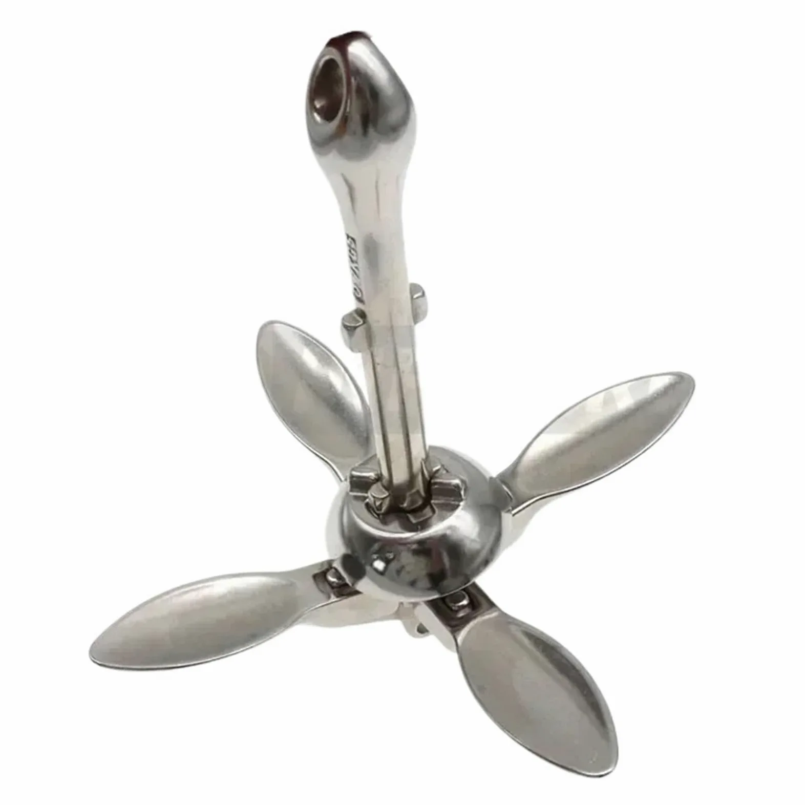 Ancla de atraque plegable for embarcaciones de 1,5 kg/0,7 kg,para lanchas rápidas, botes inflables(1.5kg Silver)