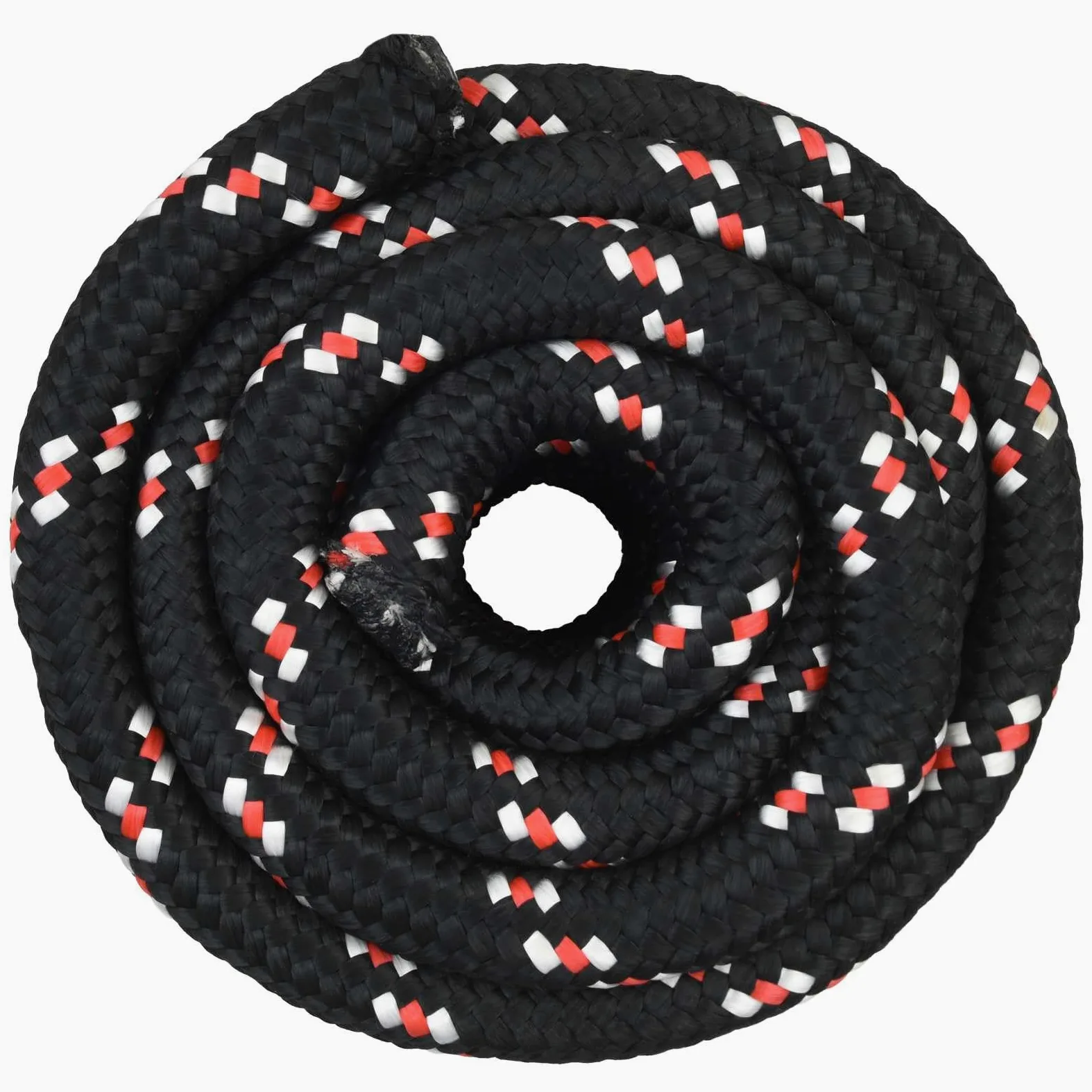 Cuerda para barco, 10 m, polipropileno, color negro y rojo, 3 cm de diámetro, resistente a la intemperie, flotante, versátil para barco, camping, jardín, taller y seguridad