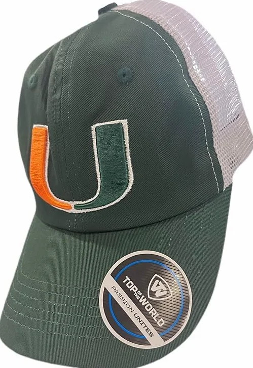 Pro Sport Brand Sombreros universitarios ajustables Miami