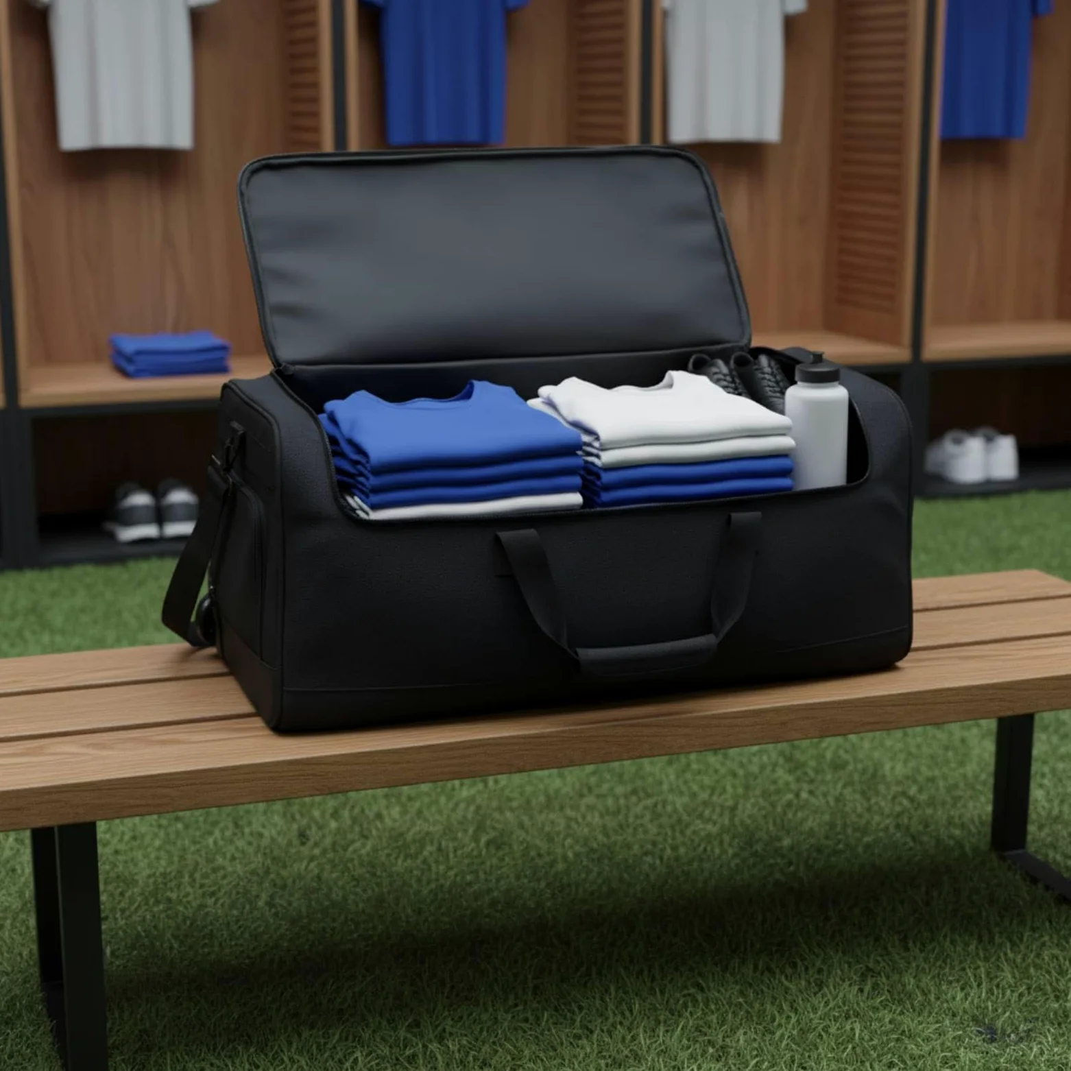 Equipaje de Entrenamiento Deportivo Maleta Rodante Deportiva Bolso Duffel Gran Compartimento Asa Telescópica en Lona y Metal Adecuado para Trayectos Entrenamientos Viajes