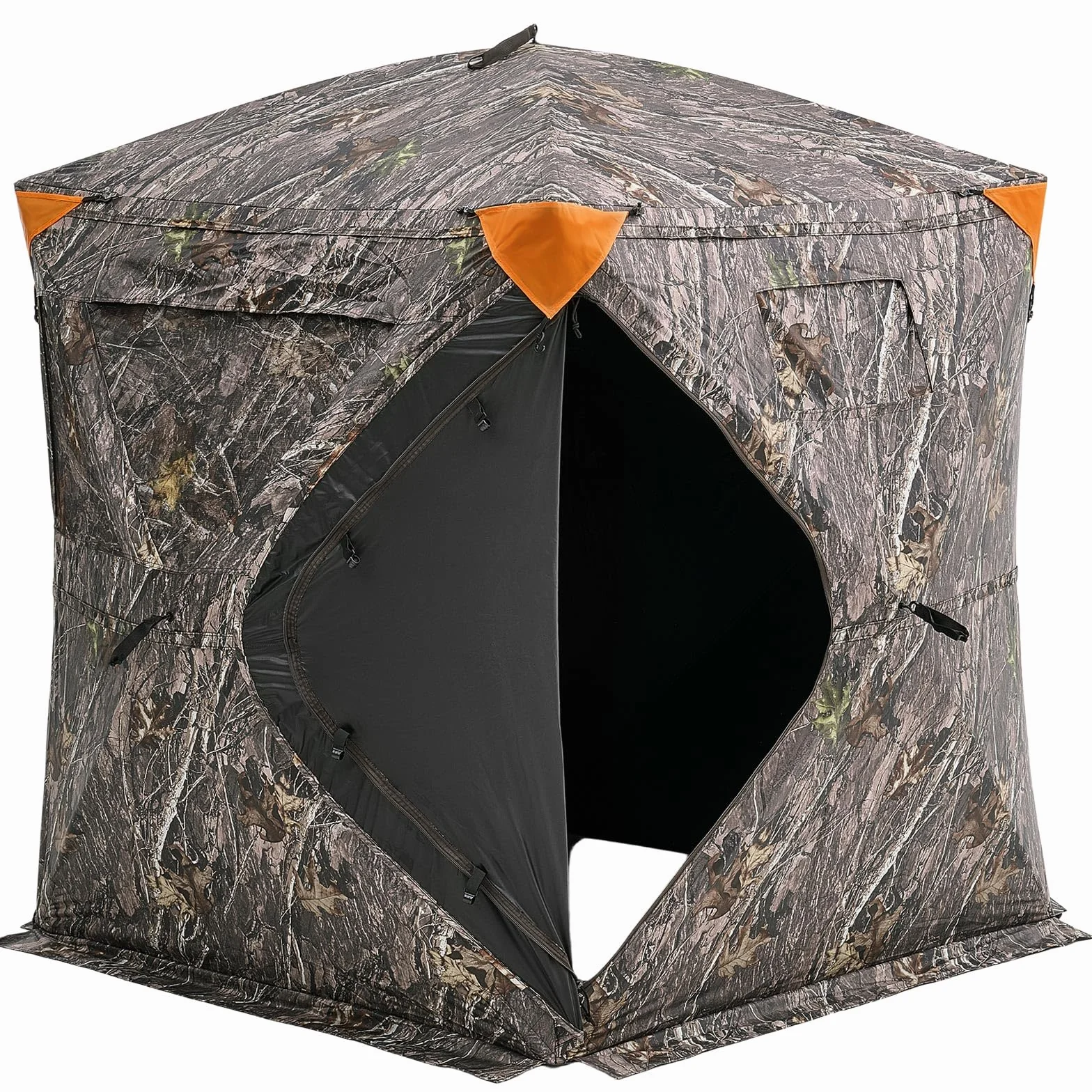 VEVOR Persiana de caza, persiana transparente de 270°, para 4-5 personas, con bolsa de transporte, tienda de campaña portátil y resistente, malla transparente unidireccional para caza de pavos y