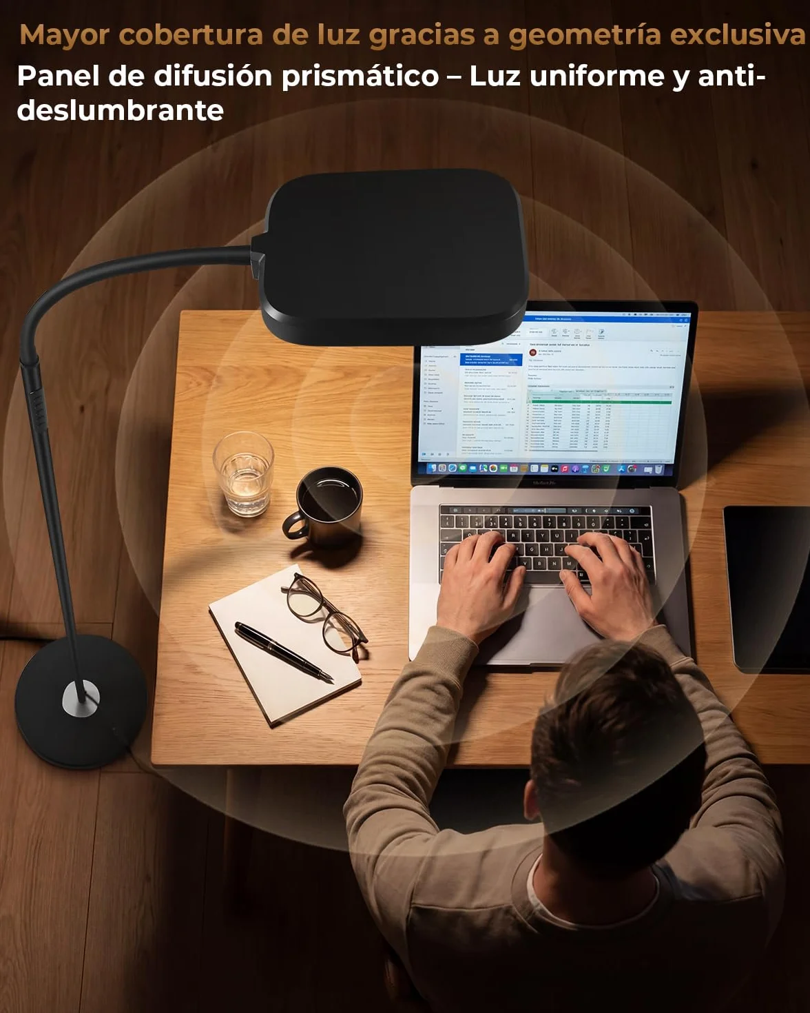 Lámpara de pie LED regulable 18W 1850 lm con mando a distancia 3000–6500K para salón