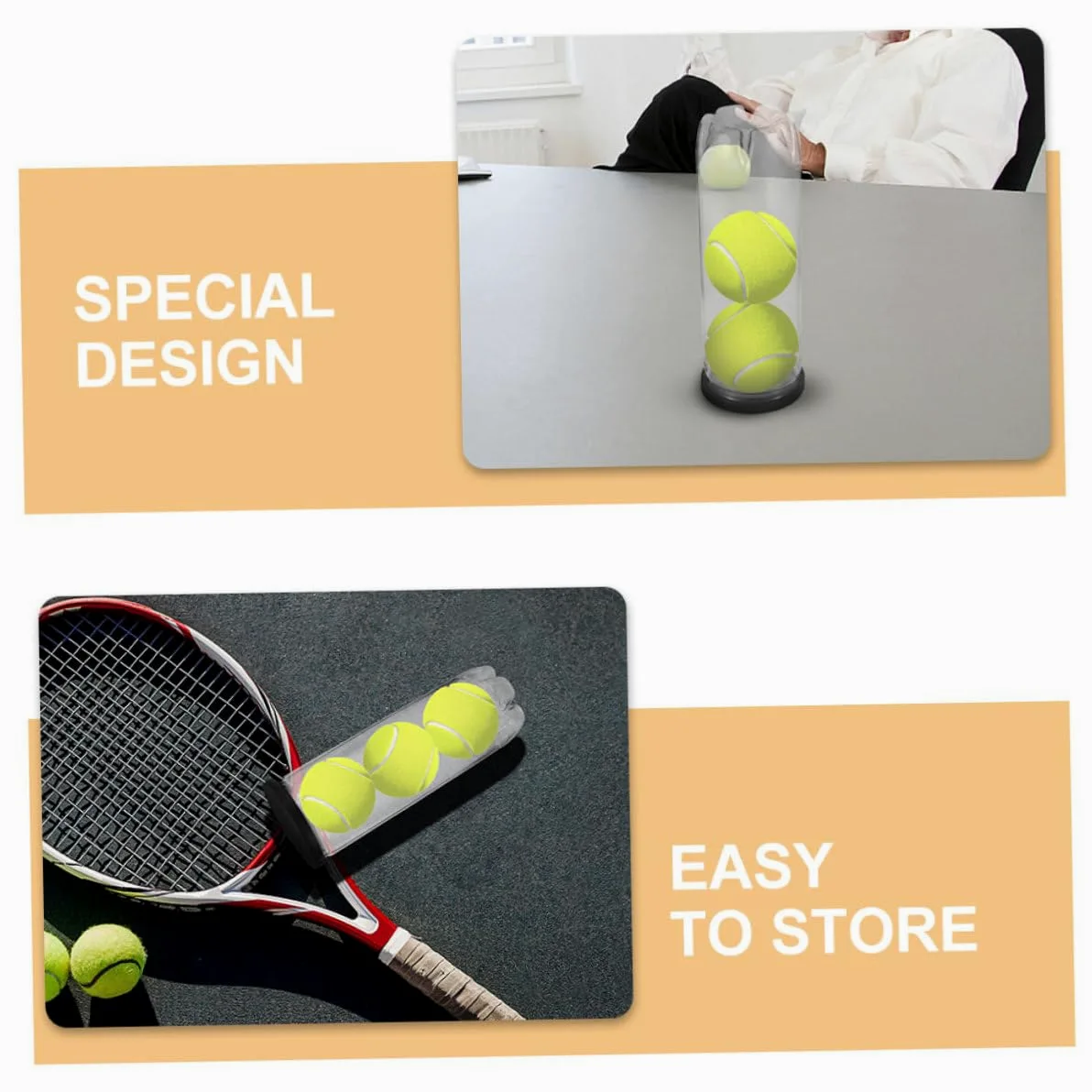 SUPVOX Cilindro de Tenis Caja de de Tenis Almacenamiento de de Tenis contenedor de Tenis Resistente Desgaste práctico Soporte para Bolas de polivinilo